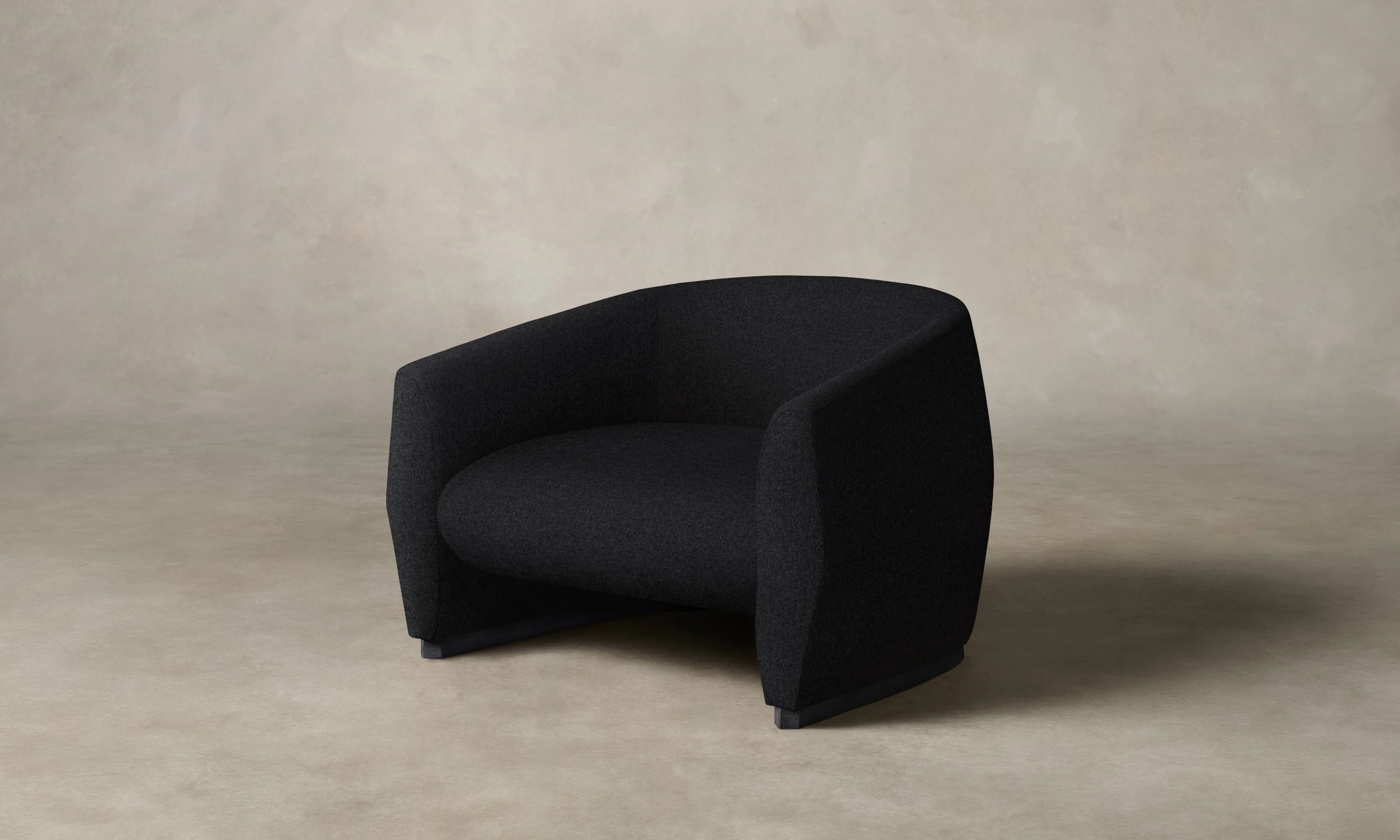 The Alpe Chair - Italian Brushed Wool Pepper - Image 2