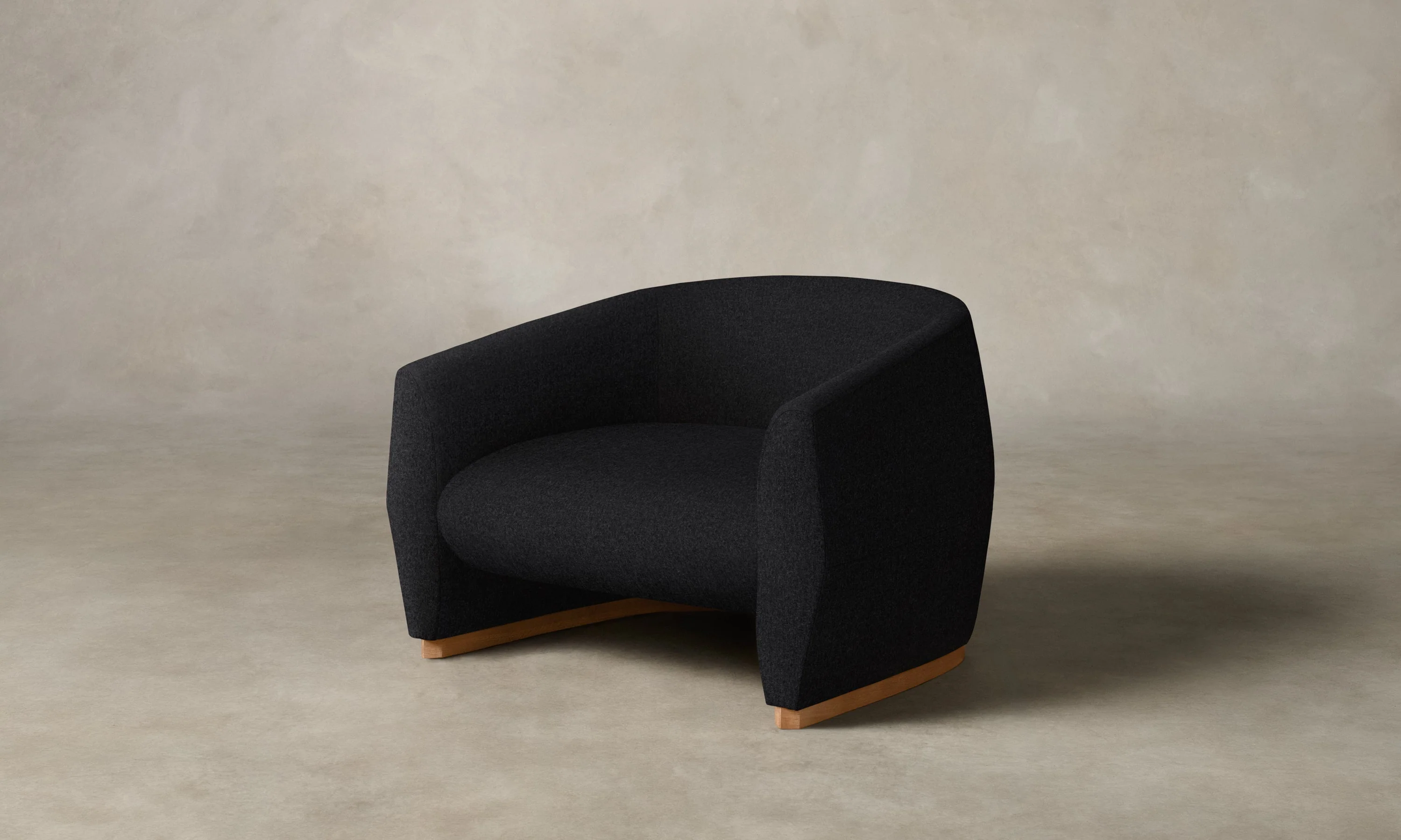 The Alpe Chair - Italian Brushed Wool Pepper - Image 3