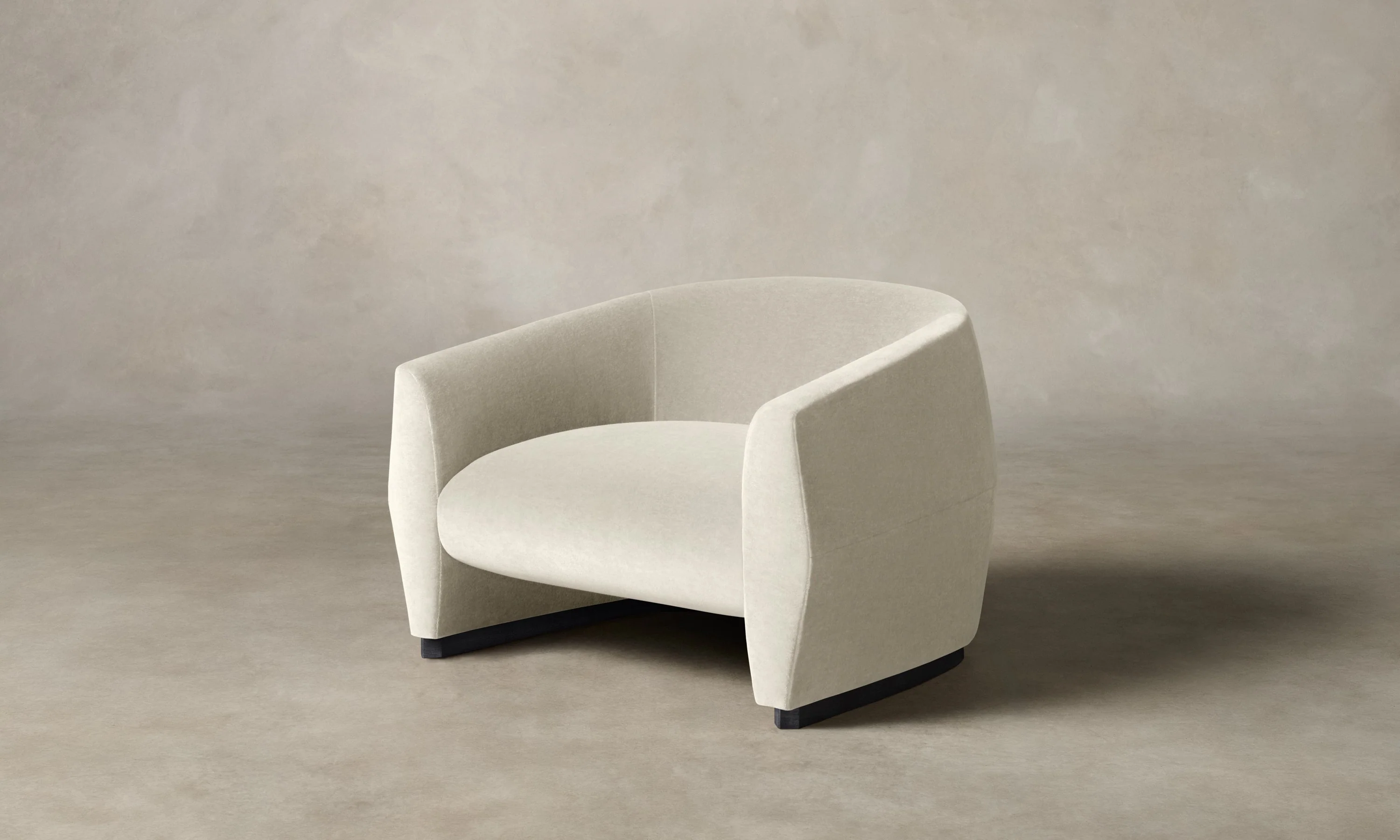 The Alpe Chair - Marled Alpaca Velvet Porcelain - Image 2