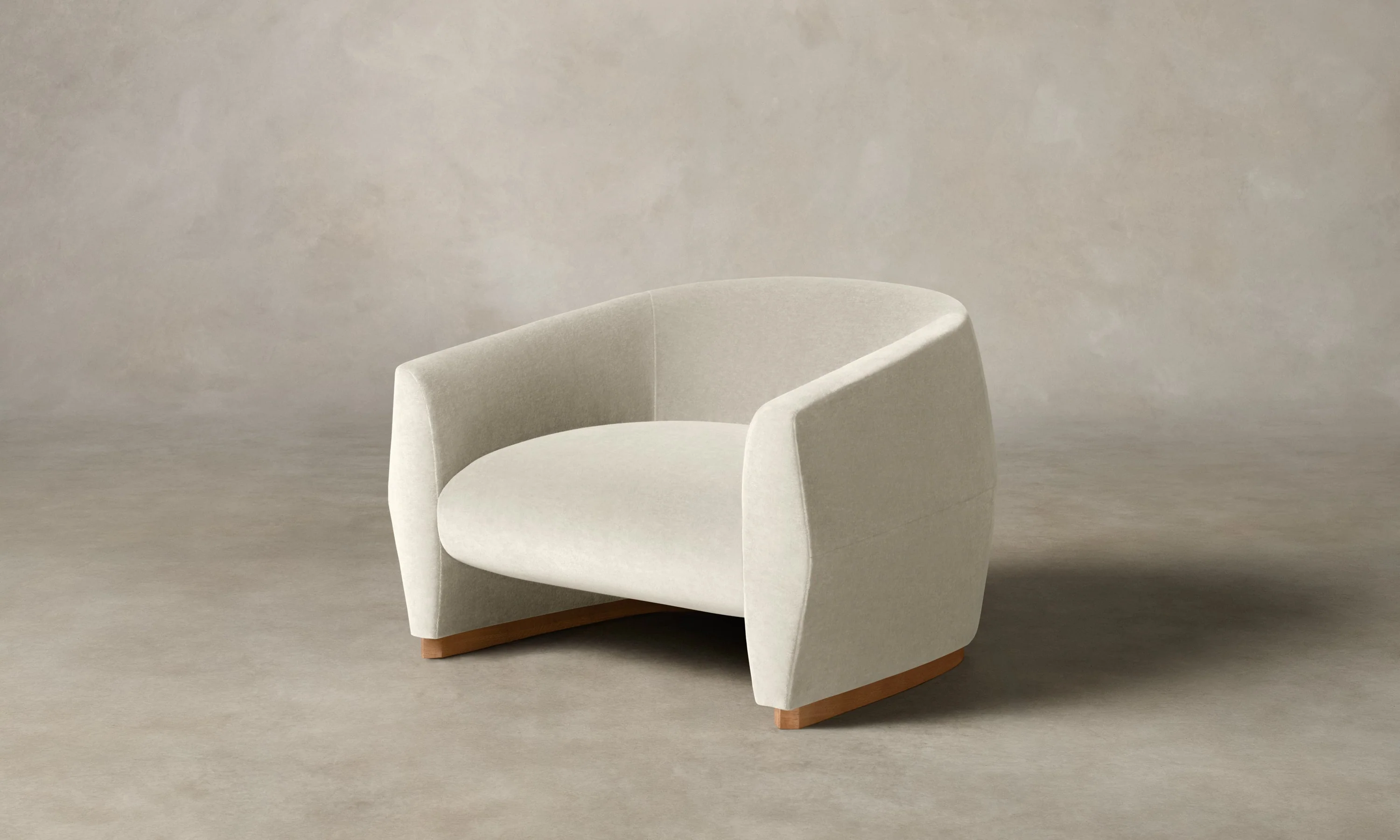 The Alpe Chair - Marled Alpaca Velvet Porcelain - Image 3