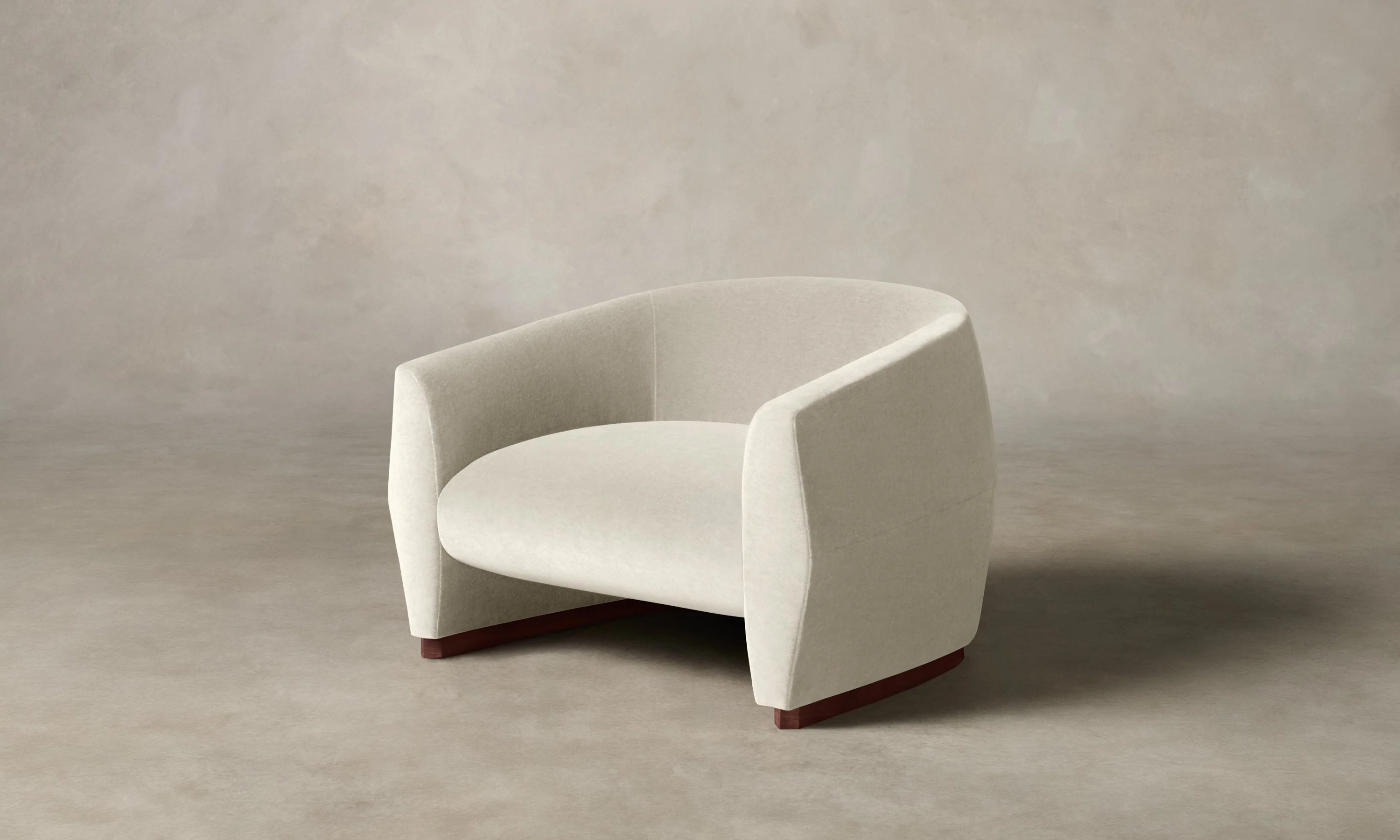 The Alpe Chair - Marled Alpaca Velvet Porcelain - Image 4