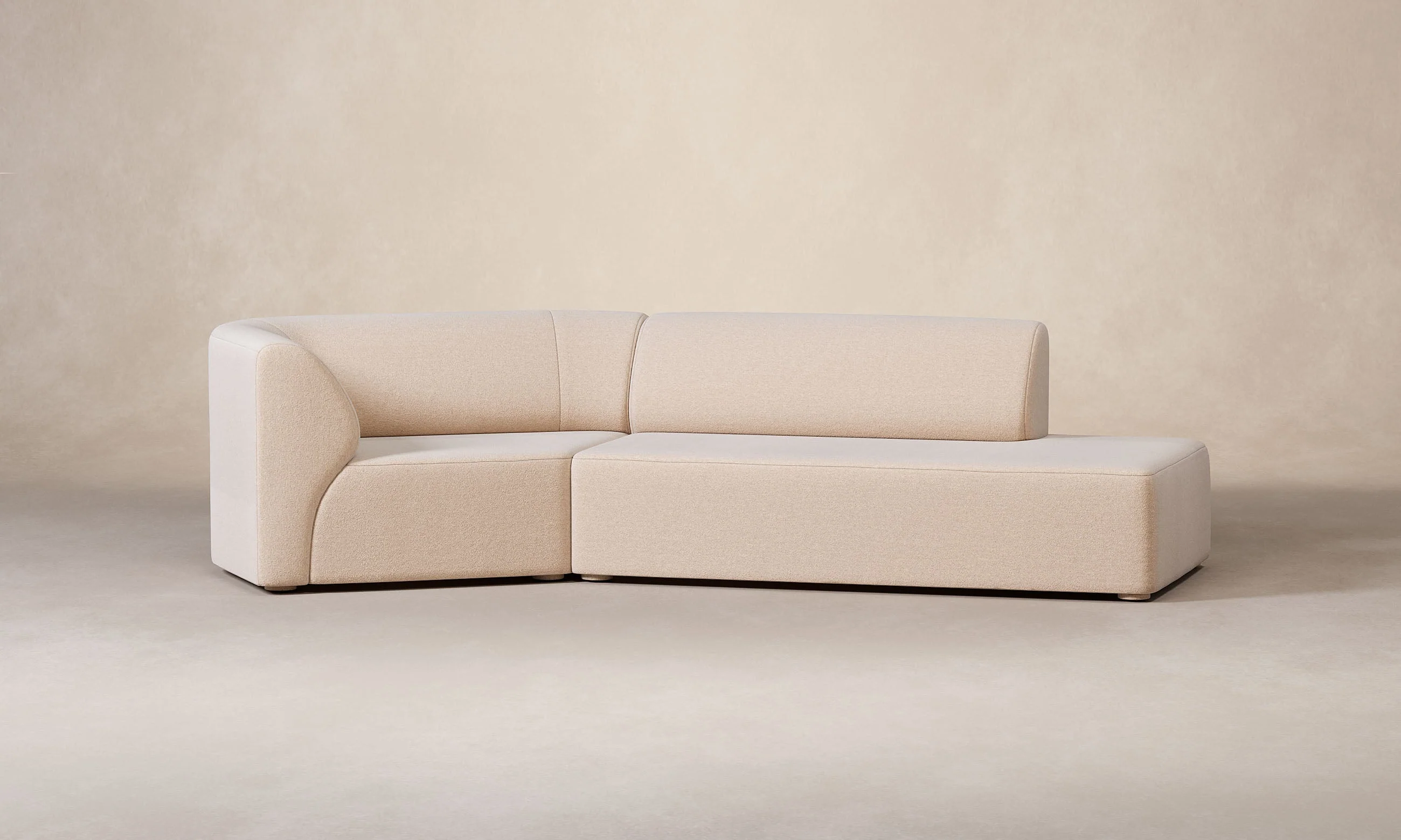 The Arcana Sectional - Deep Pile Mohair Limestone