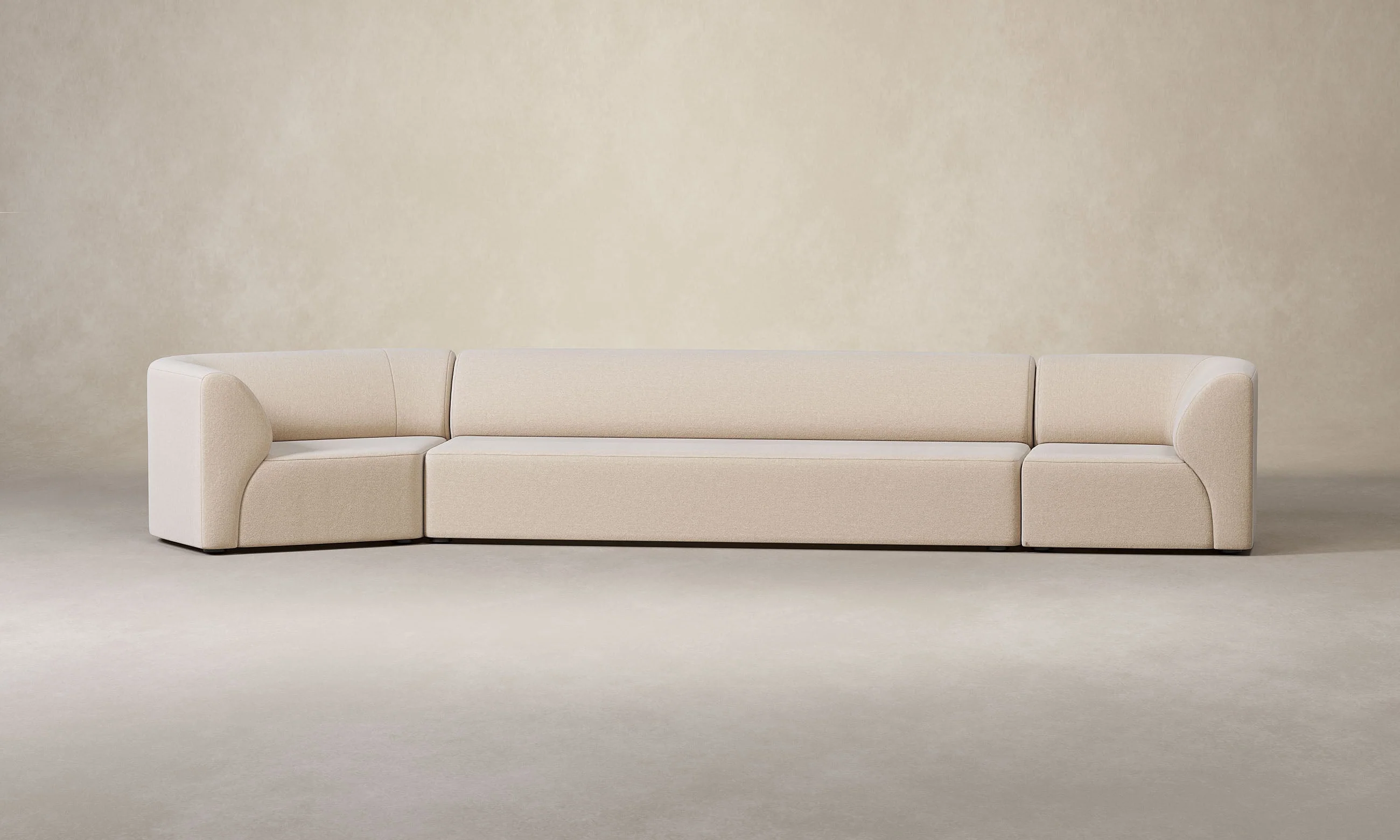 The Arcana Sectional - Deep Pile Mohair Limestone - Image 5