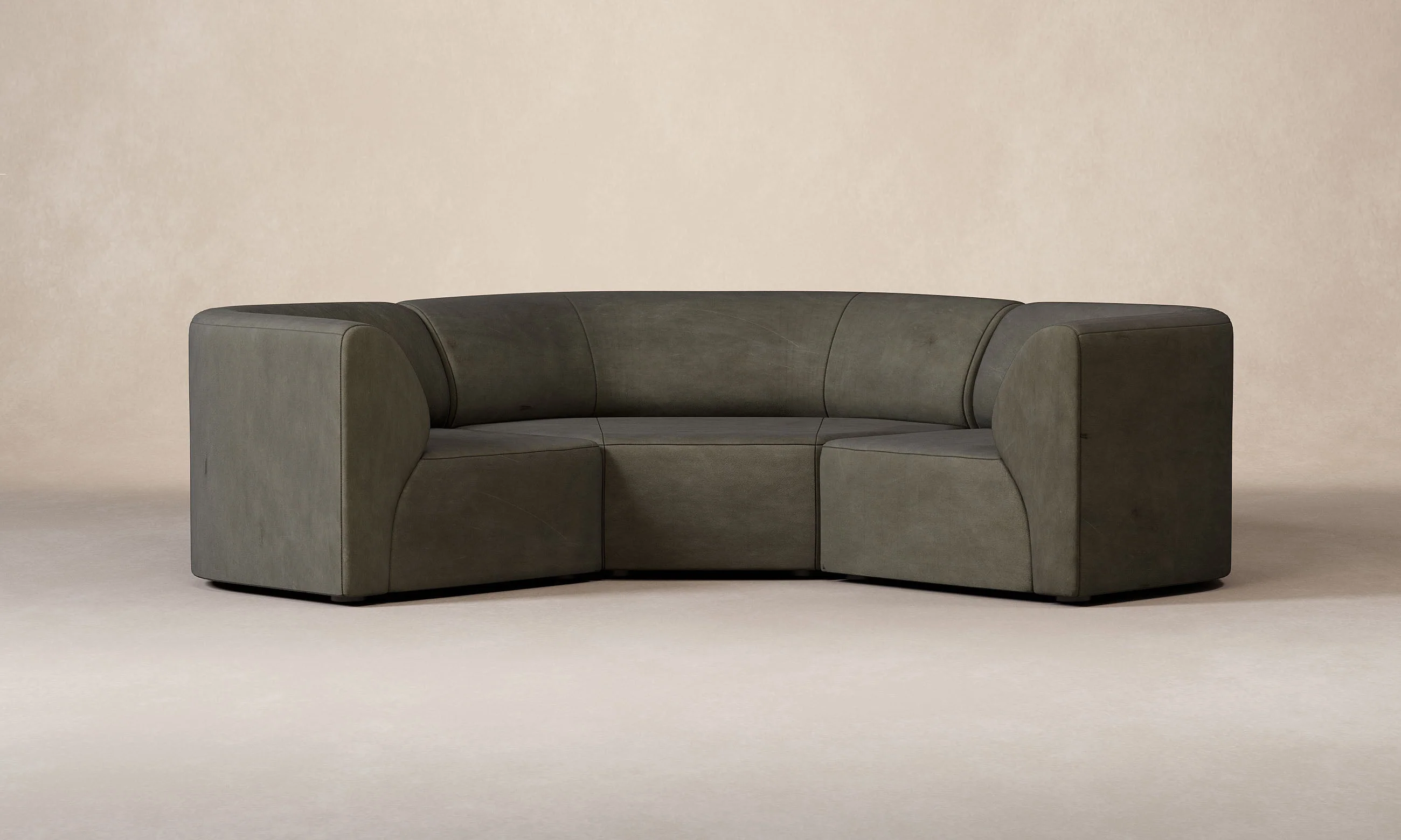 The Arcana Sectional - Nubuck Leather Gravel - Image 15