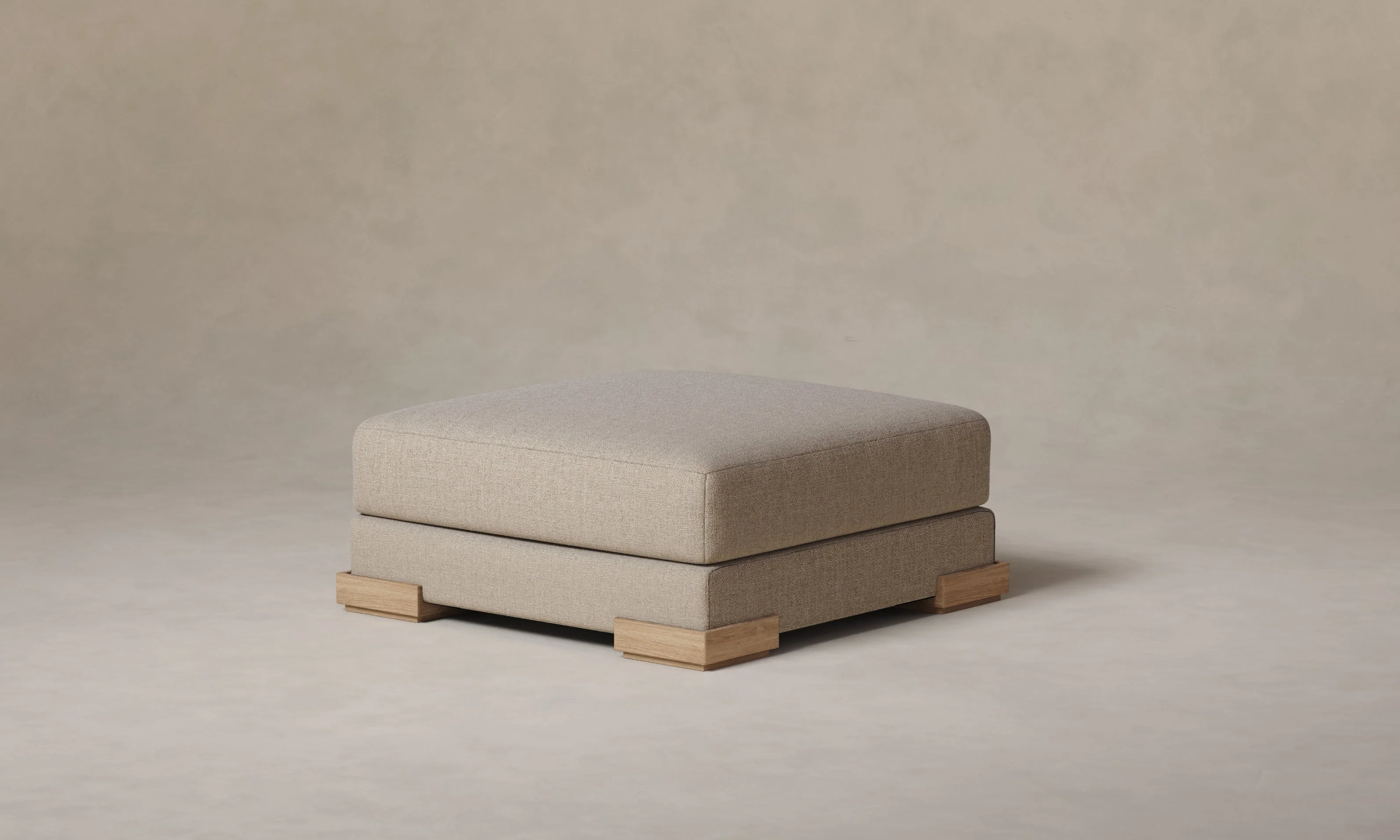 The Blair Ottoman - Heritage Belgian Linen Husk