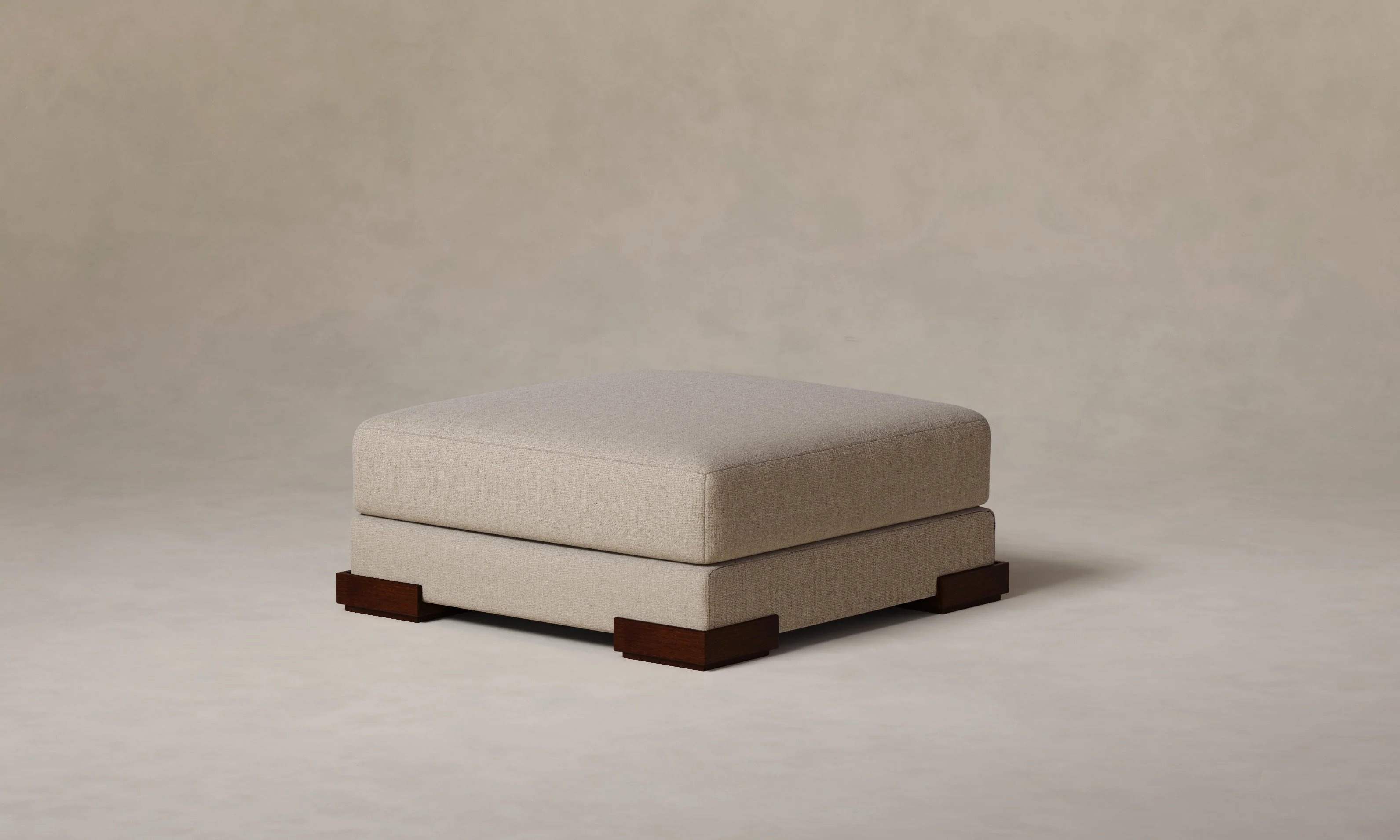 The Blair Ottoman - Heritage Belgian Linen Husk - Image 2