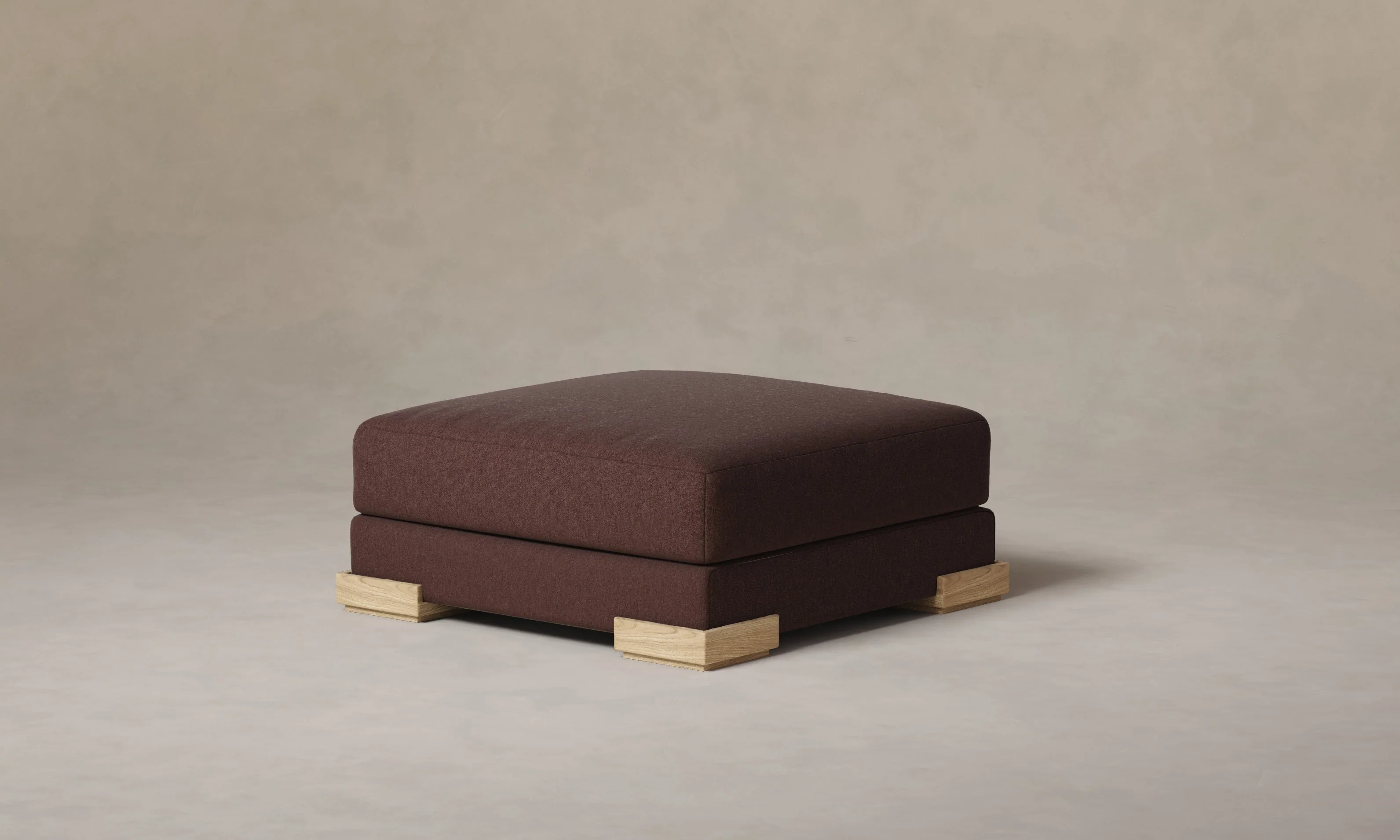 The Blair Ottoman - Marled Alpaca Velvet Molasses - Image 4
