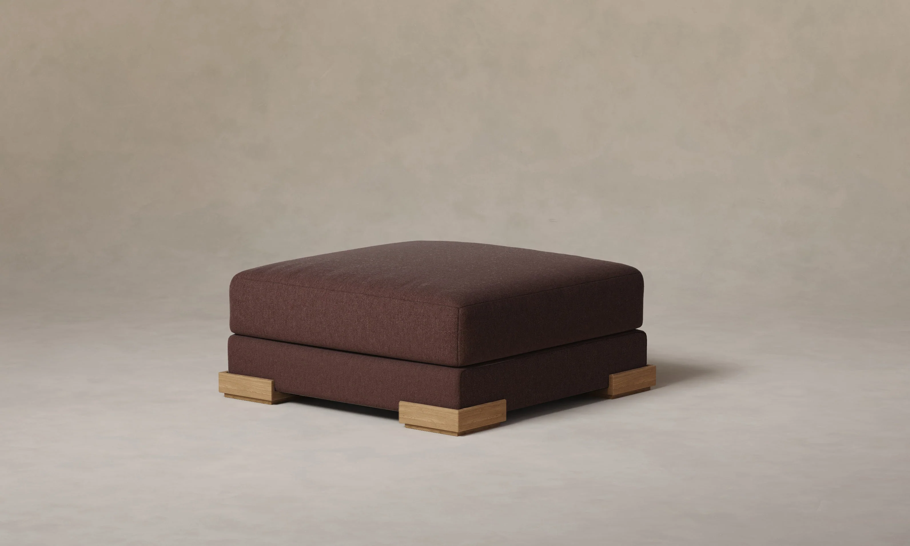 The Blair Ottoman - Marled Alpaca Velvet Molasses - Image 5