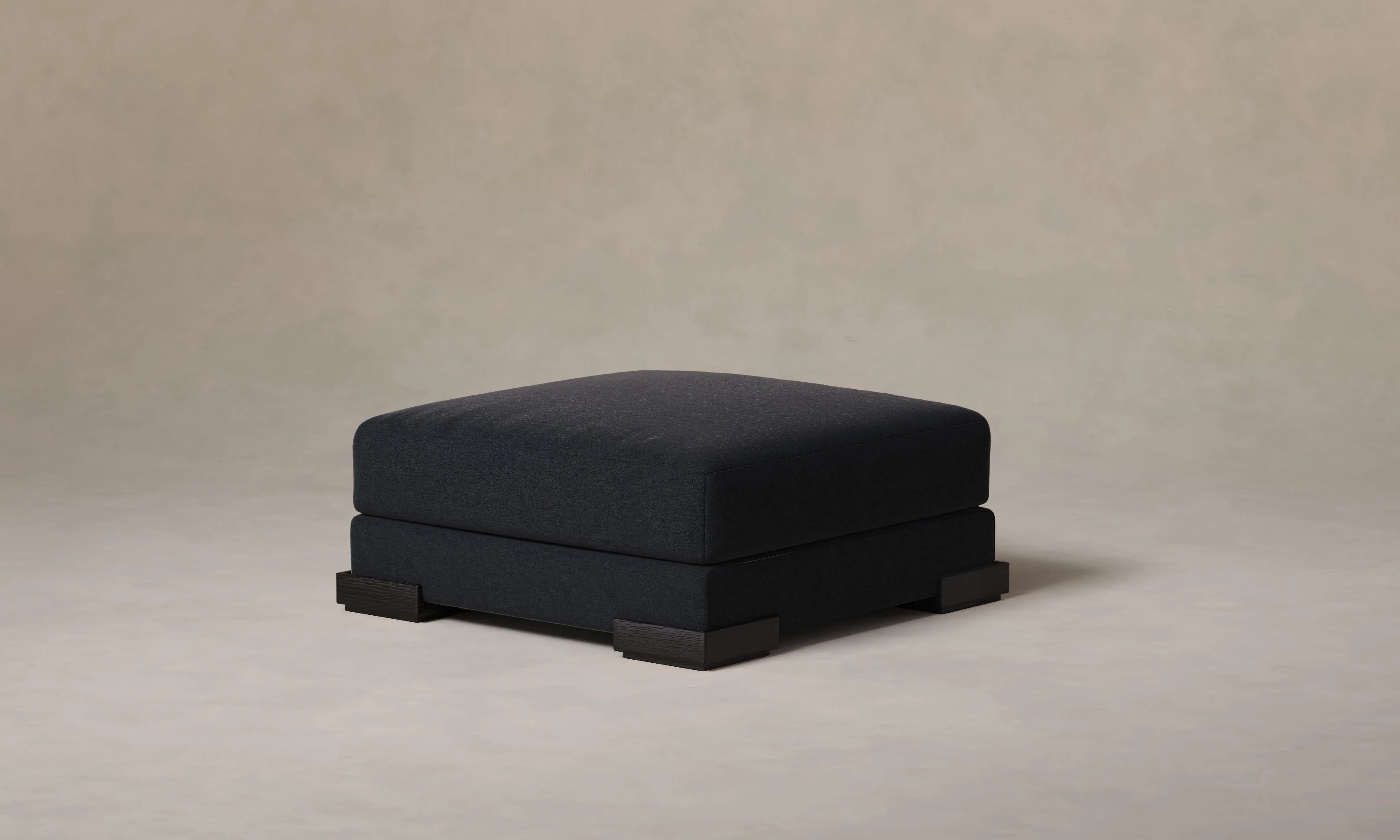 The Blair Ottoman - Marled Alpaca Velvet Nightfall - Image 3