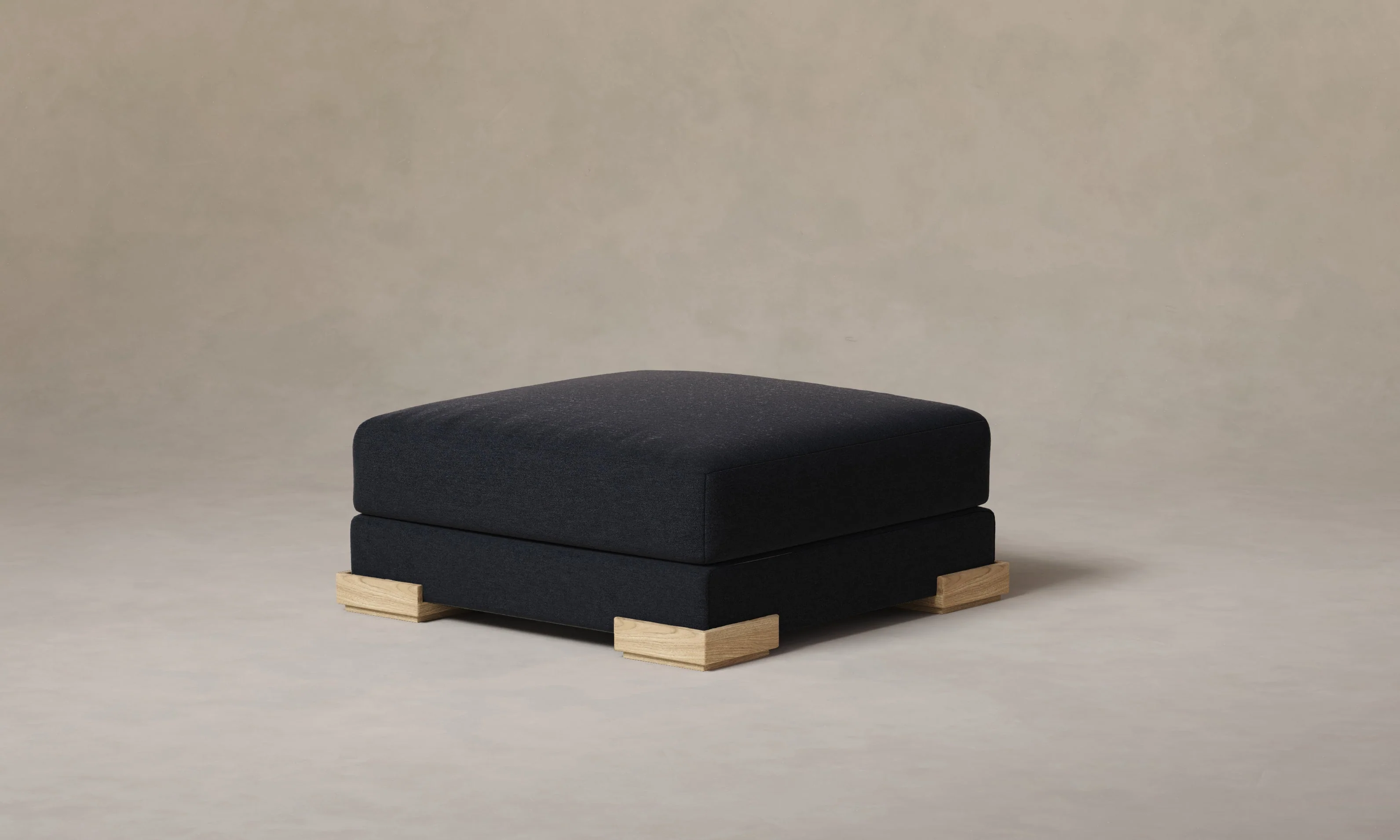 The Blair Ottoman - Marled Alpaca Velvet Nightfall - Image 4
