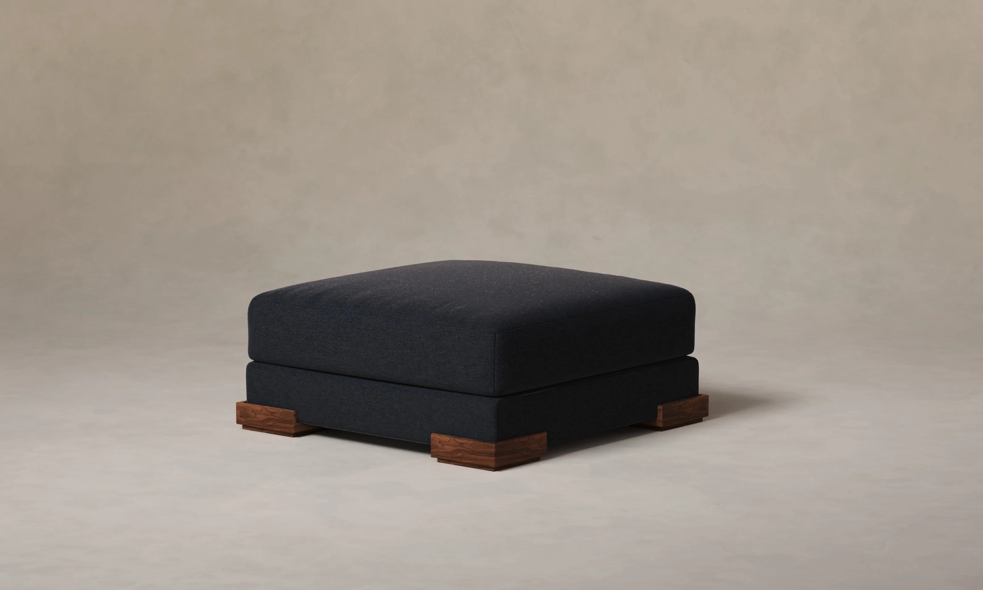 The Blair Ottoman - Marled Alpaca Velvet Nightfall - Image 6