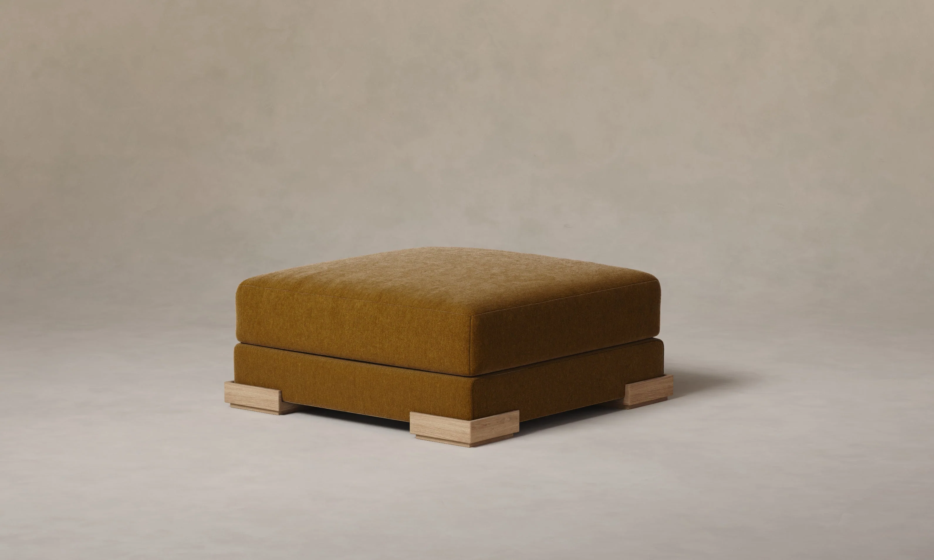 The Blair Ottoman - Mohair Brown Sugar