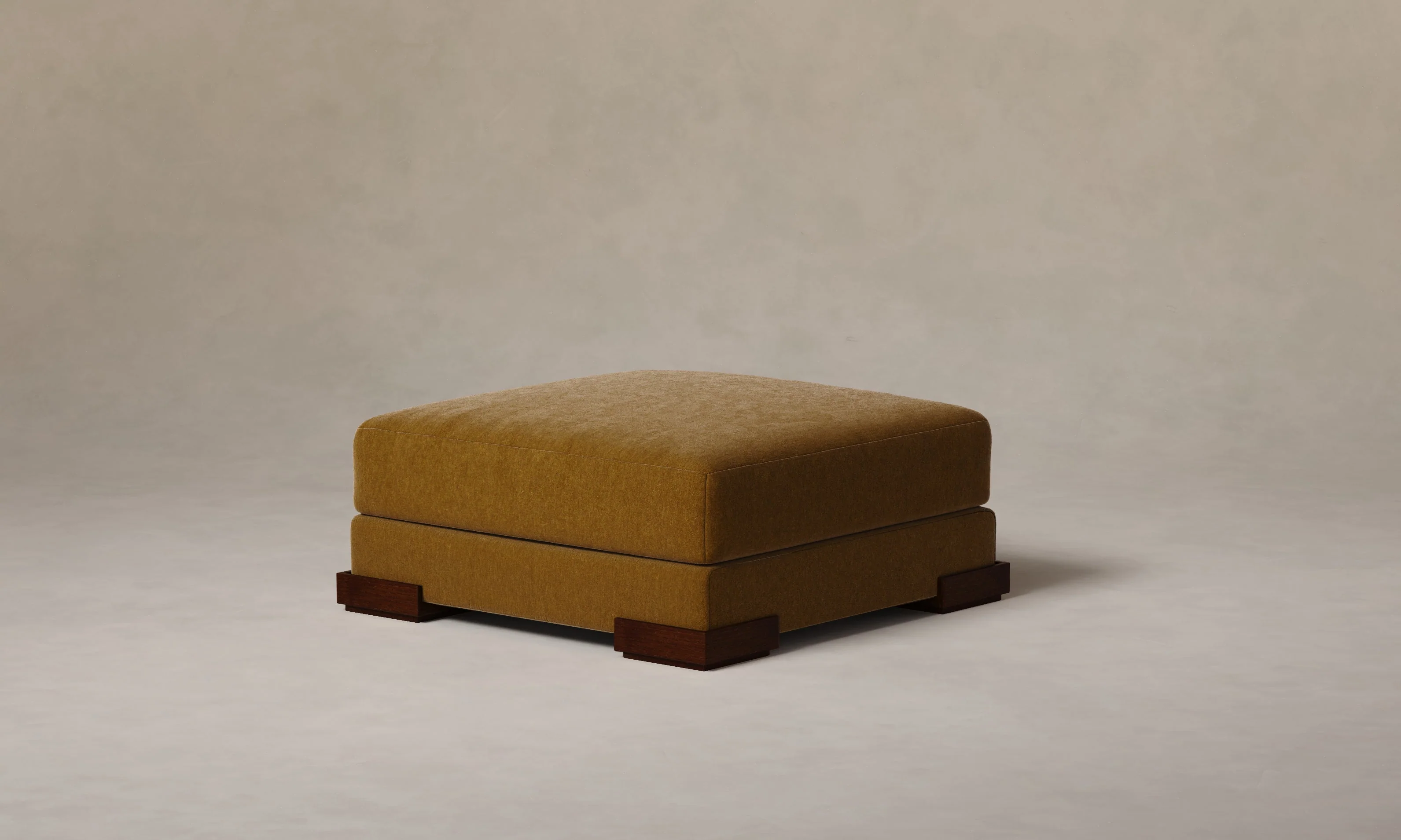 The Blair Ottoman - Mohair Brown Sugar - Image 2