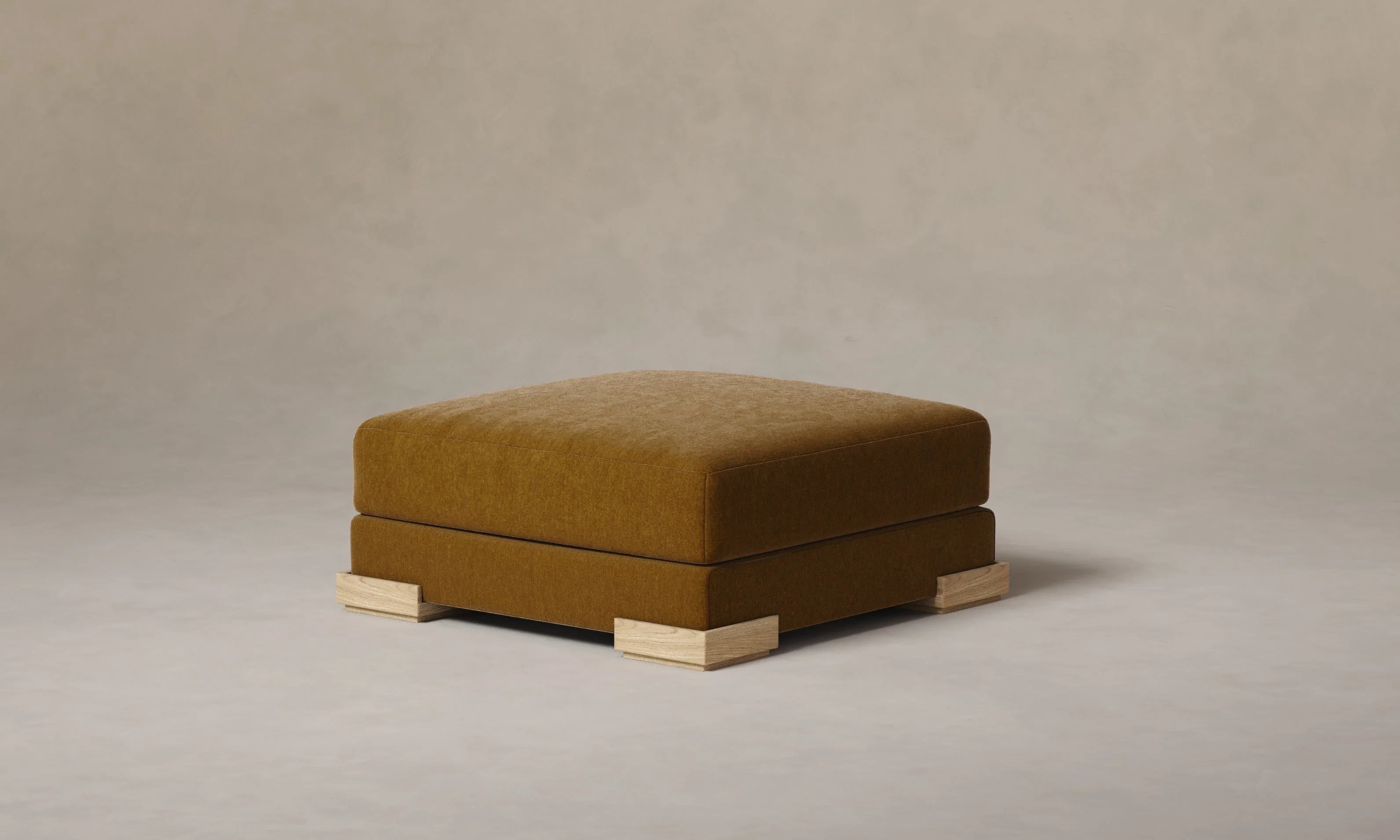 The Blair Ottoman - Mohair Brown Sugar - Image 4