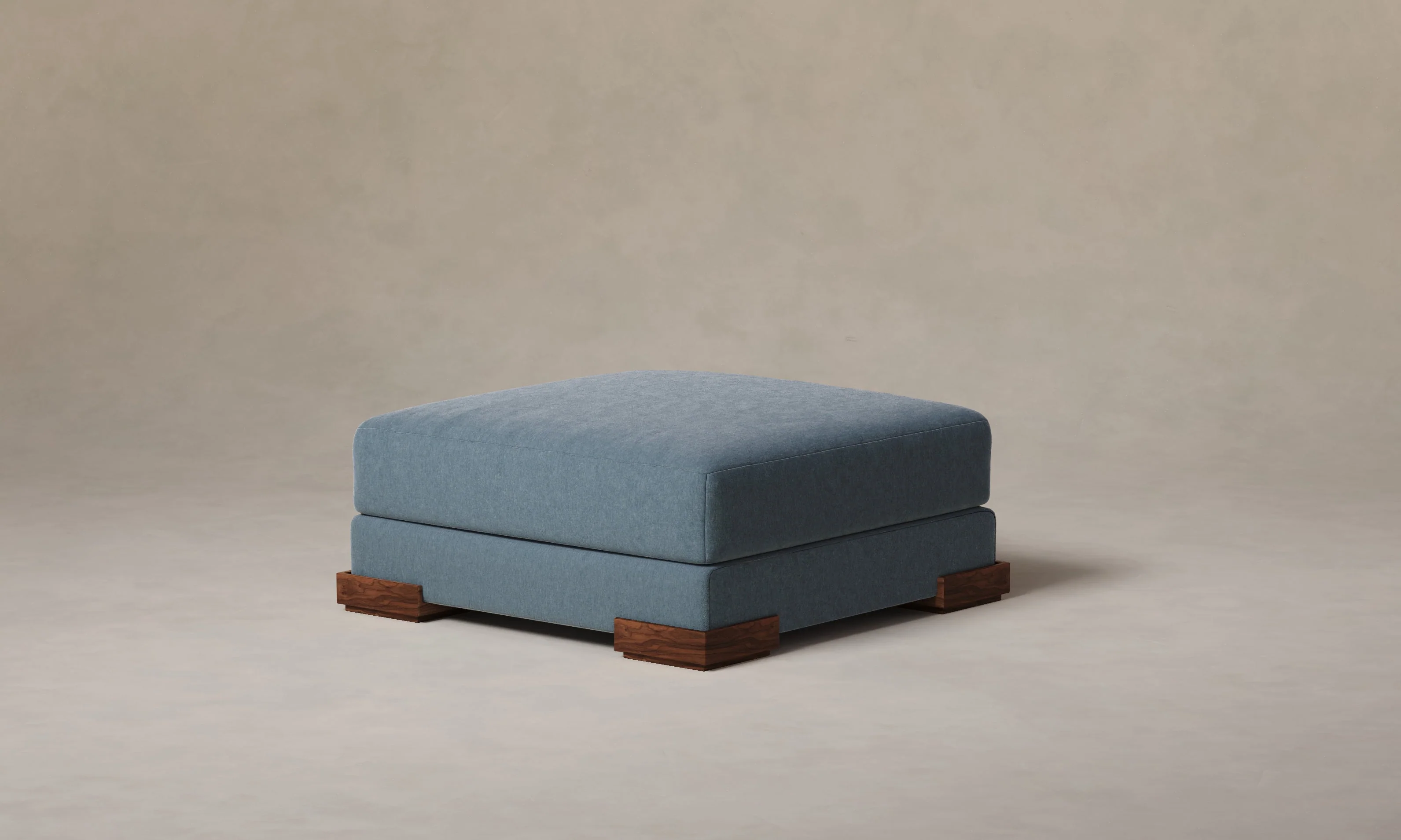 The Blair Ottoman - Mohair Slate Blue - Image 6