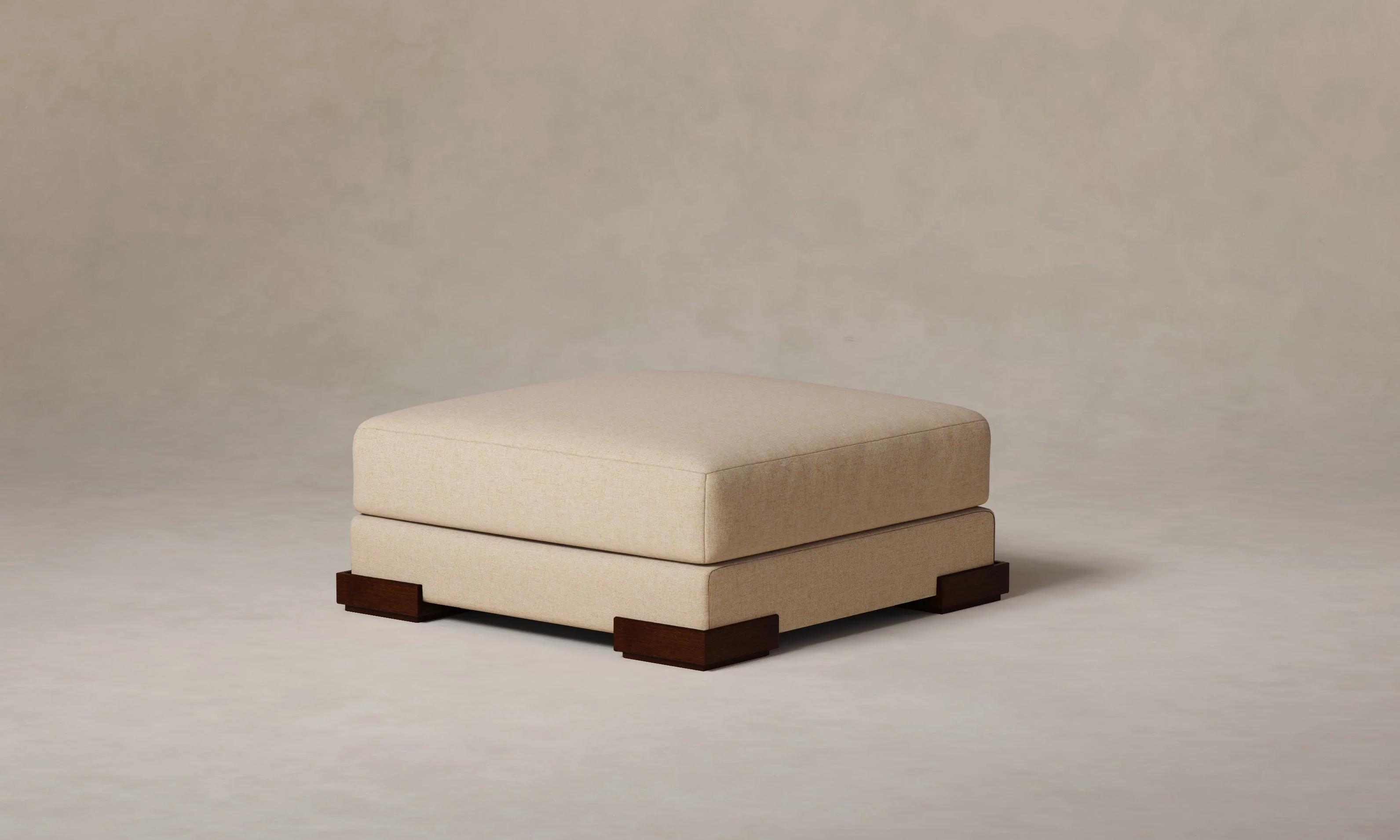 The Blair Ottoman - Performance Linen Weave Prairie - Image 2
