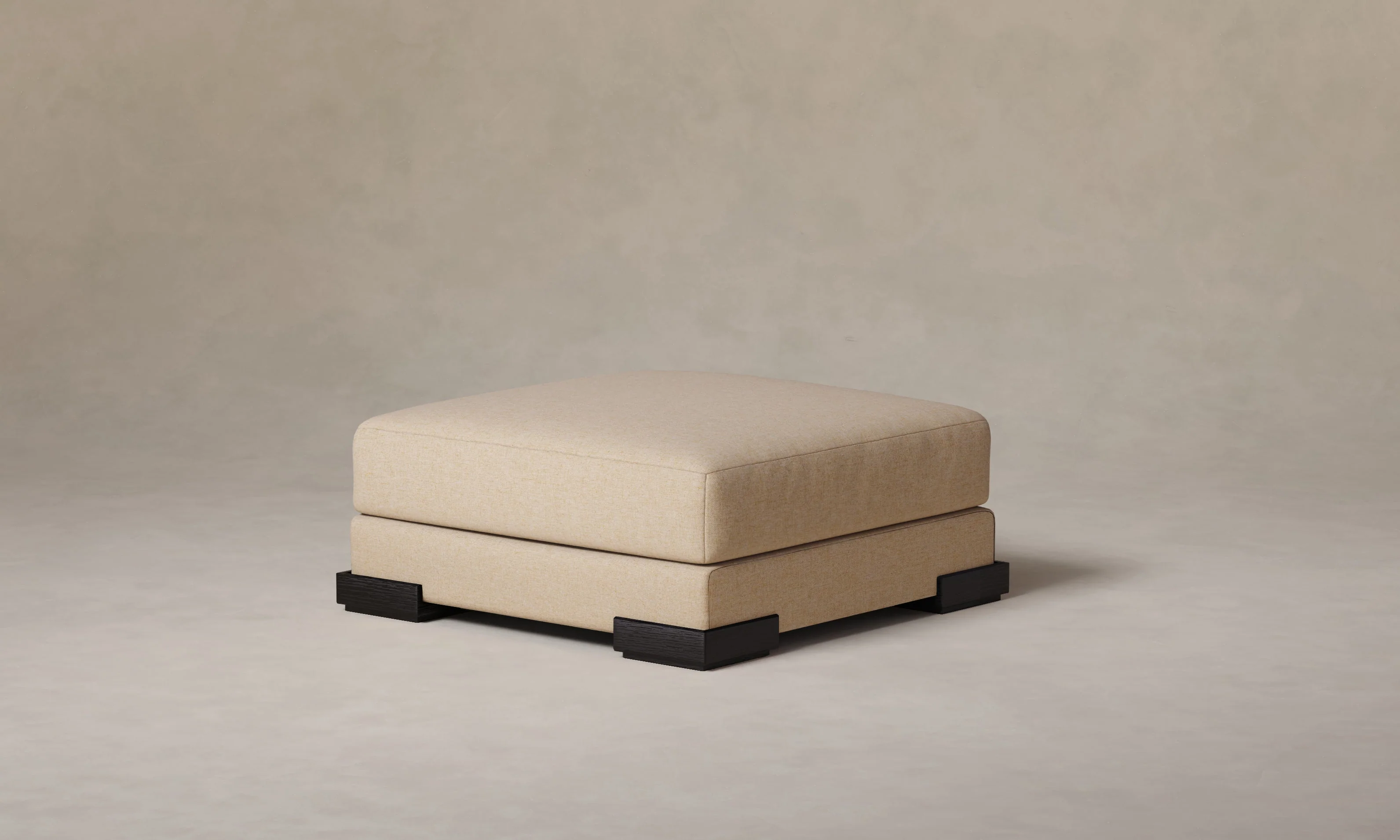 The Blair Ottoman - Performance Linen Weave Prairie - Image 3