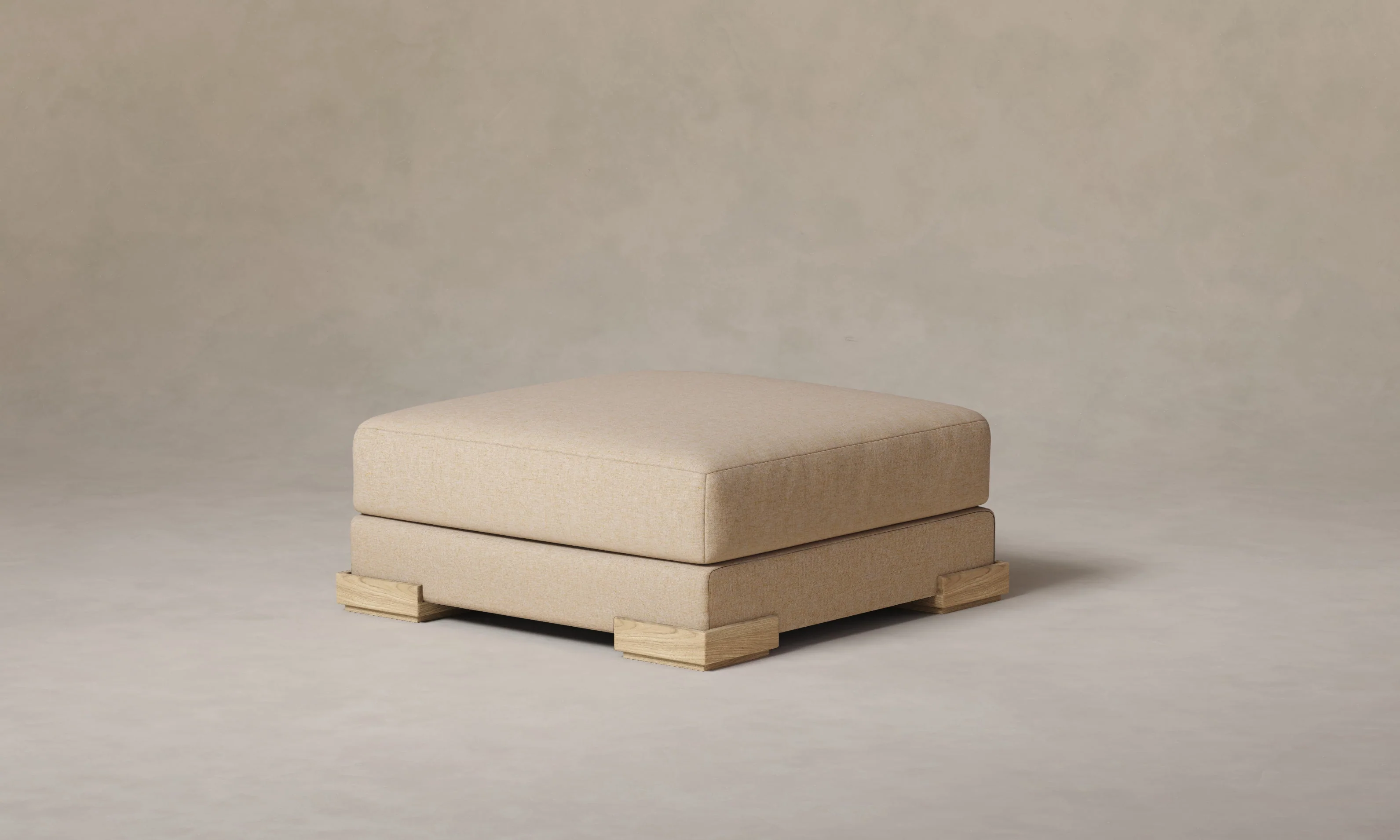 The Blair Ottoman - Performance Linen Weave Prairie - Image 4