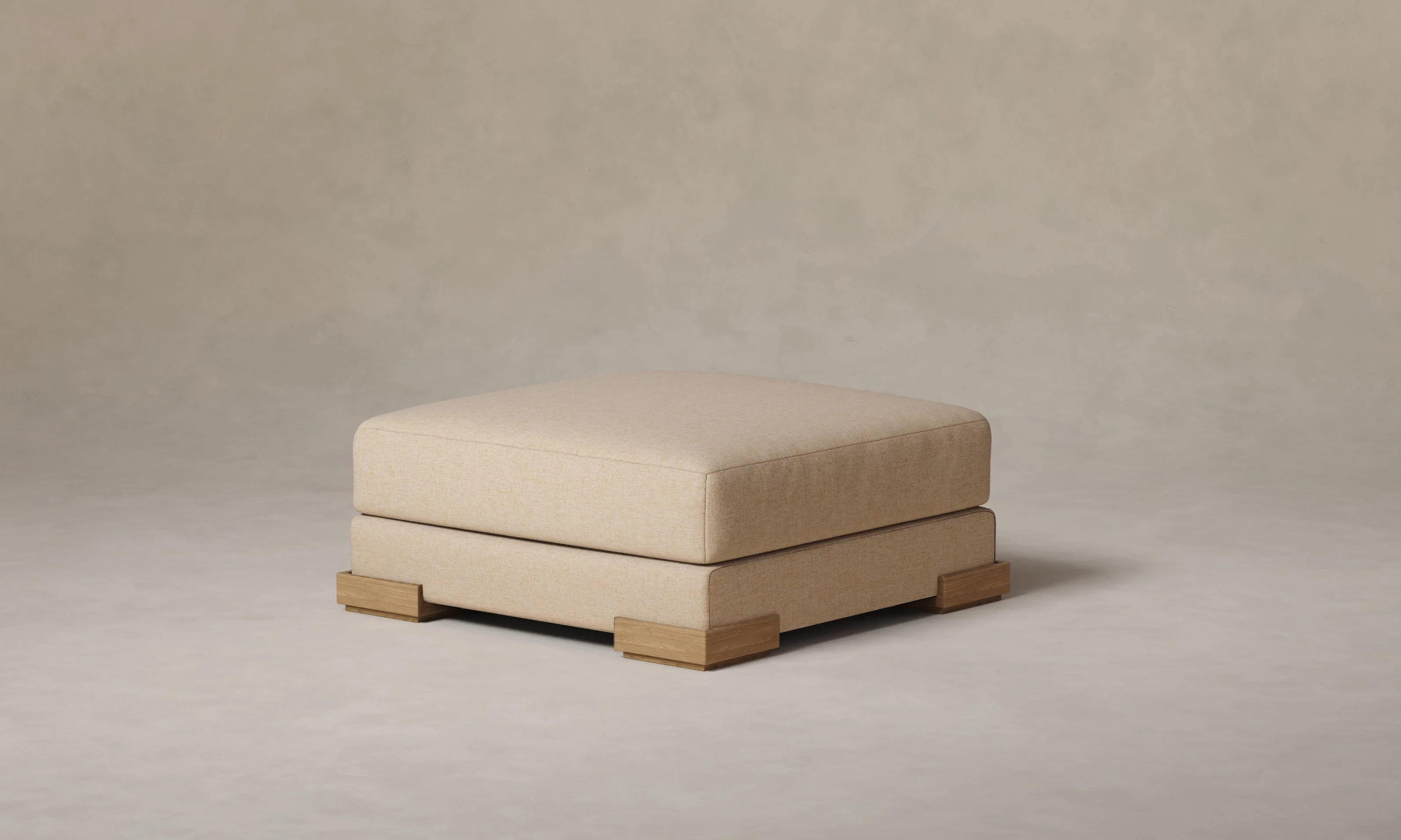 The Blair Ottoman - Performance Linen Weave Prairie - Image 5