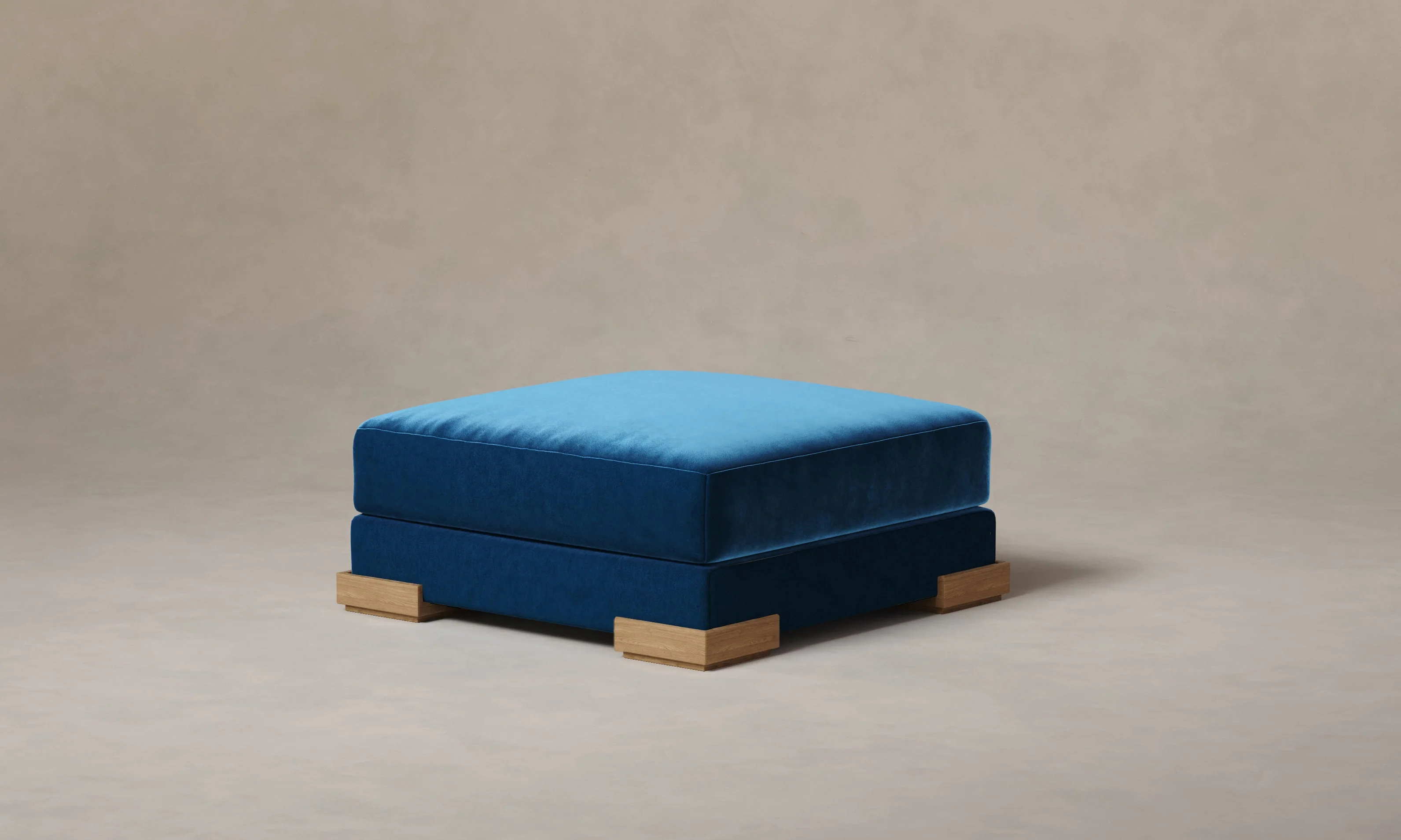 The Blair Ottoman - Performance Velvet Sapphire - Image 5