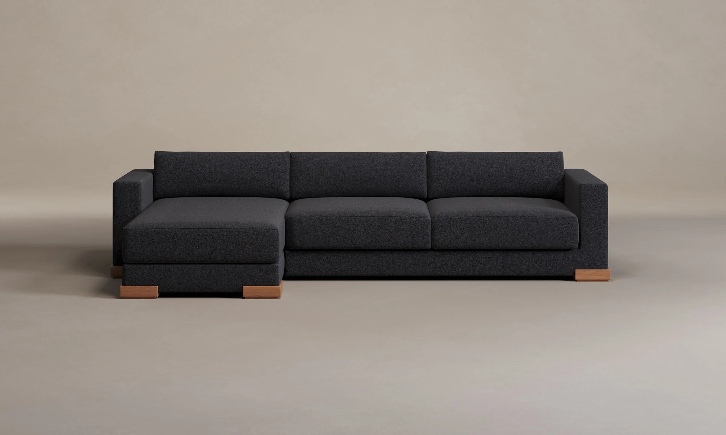The Blair Sectional - Italian Brushed Wool Pepper - Image 21