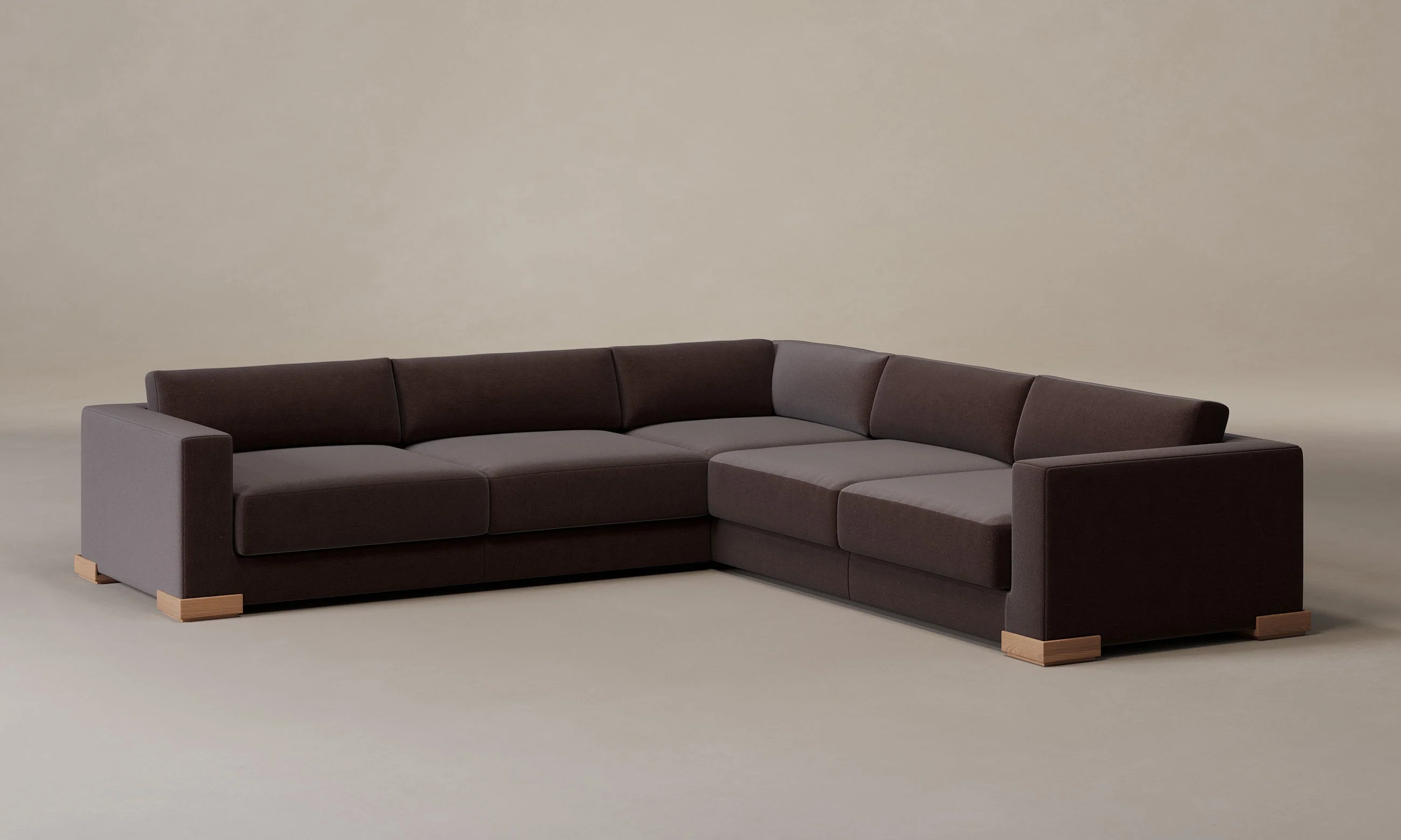 The Blair Sectional - Marled Alpaca Velvet Molasses - Image 2