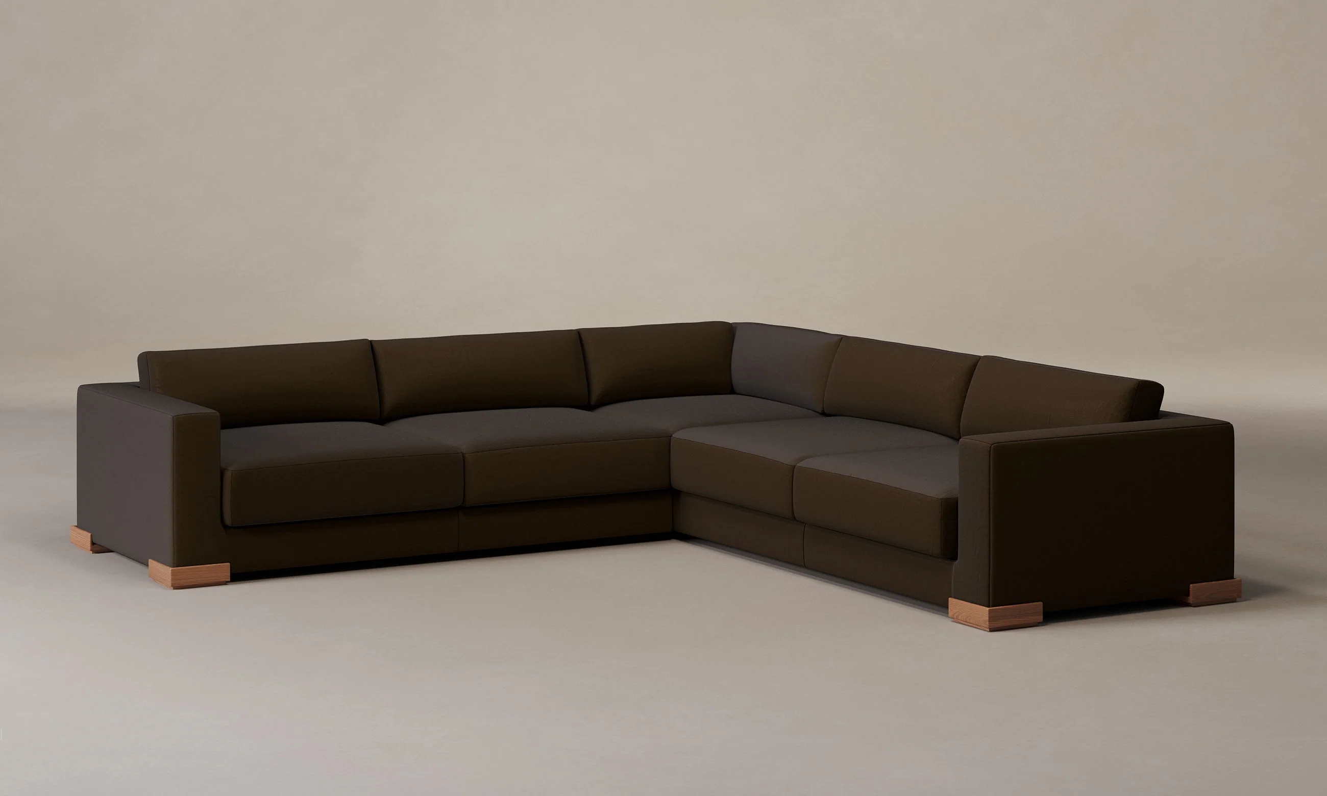 The Blair Sectional - Nubuck Leather Espresso - Image 11