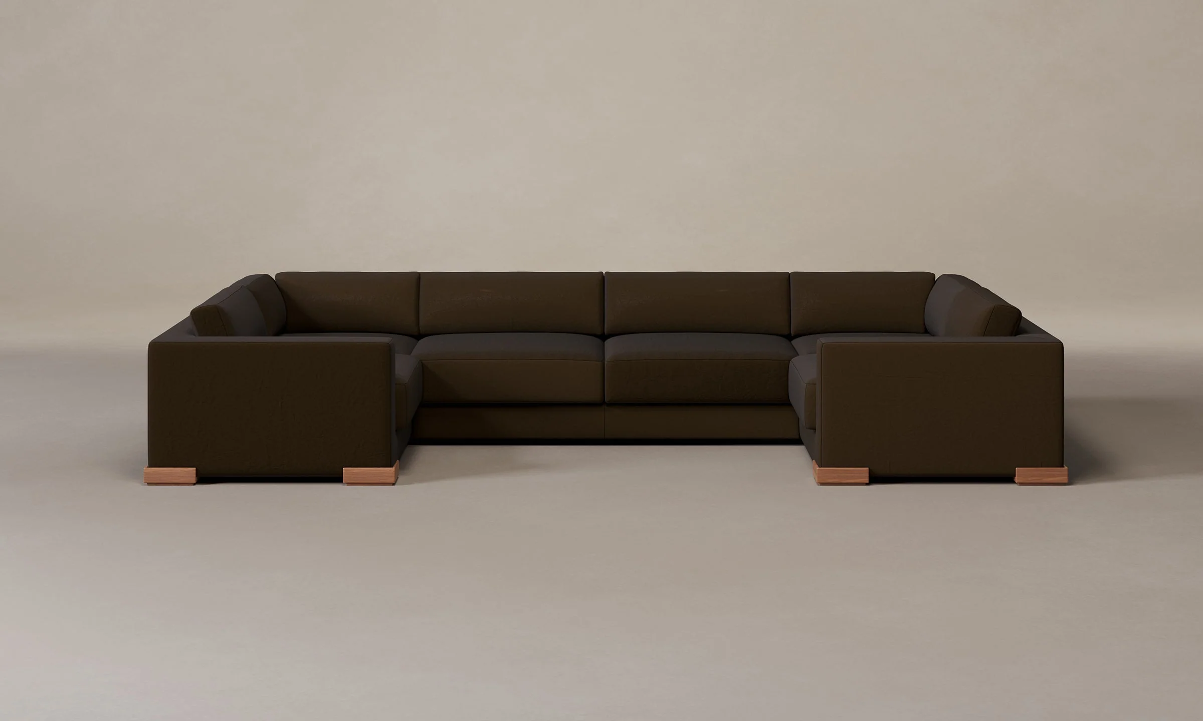 The Blair Sectional - Nubuck Leather Espresso - Image 13