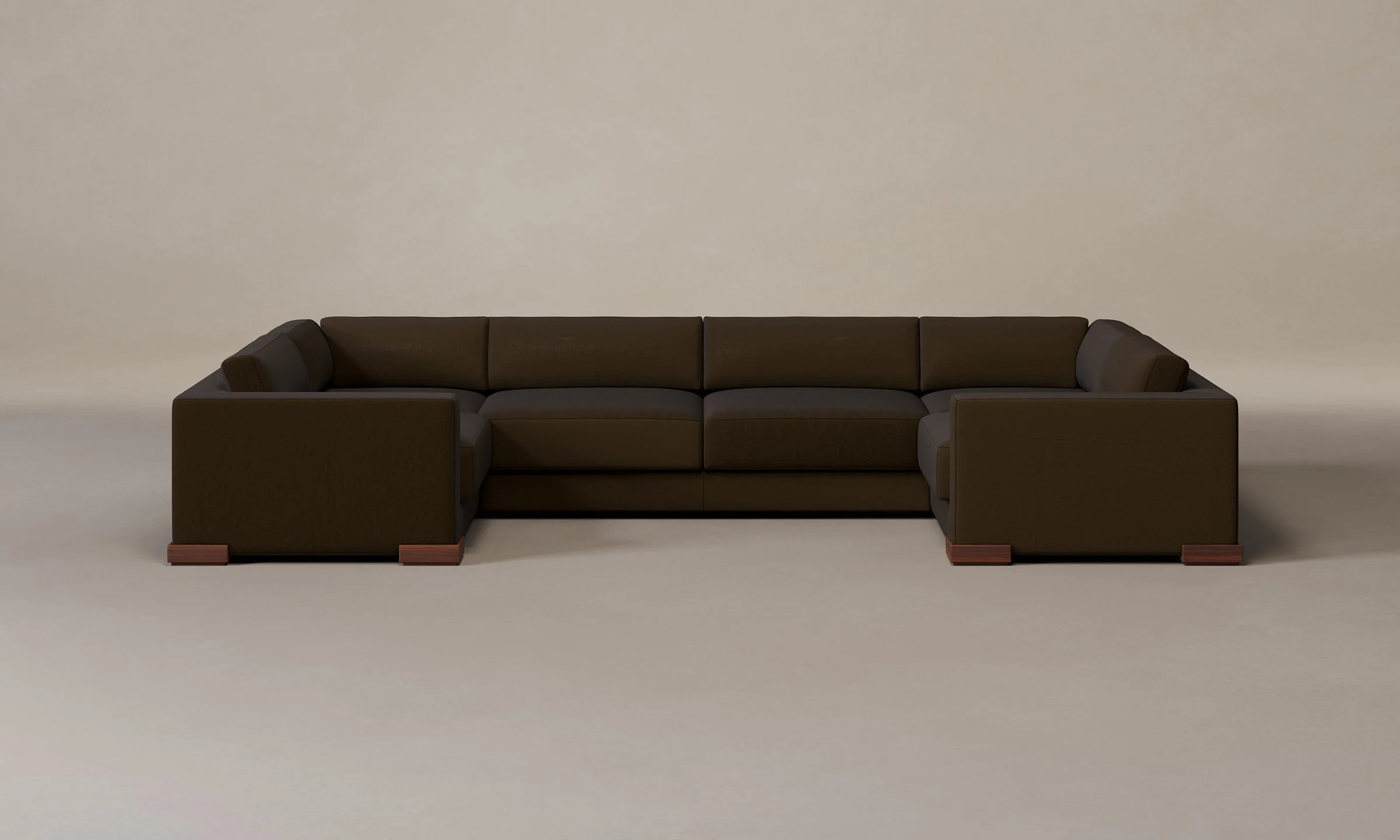 The Blair Sectional - Nubuck Leather Espresso - Image 14
