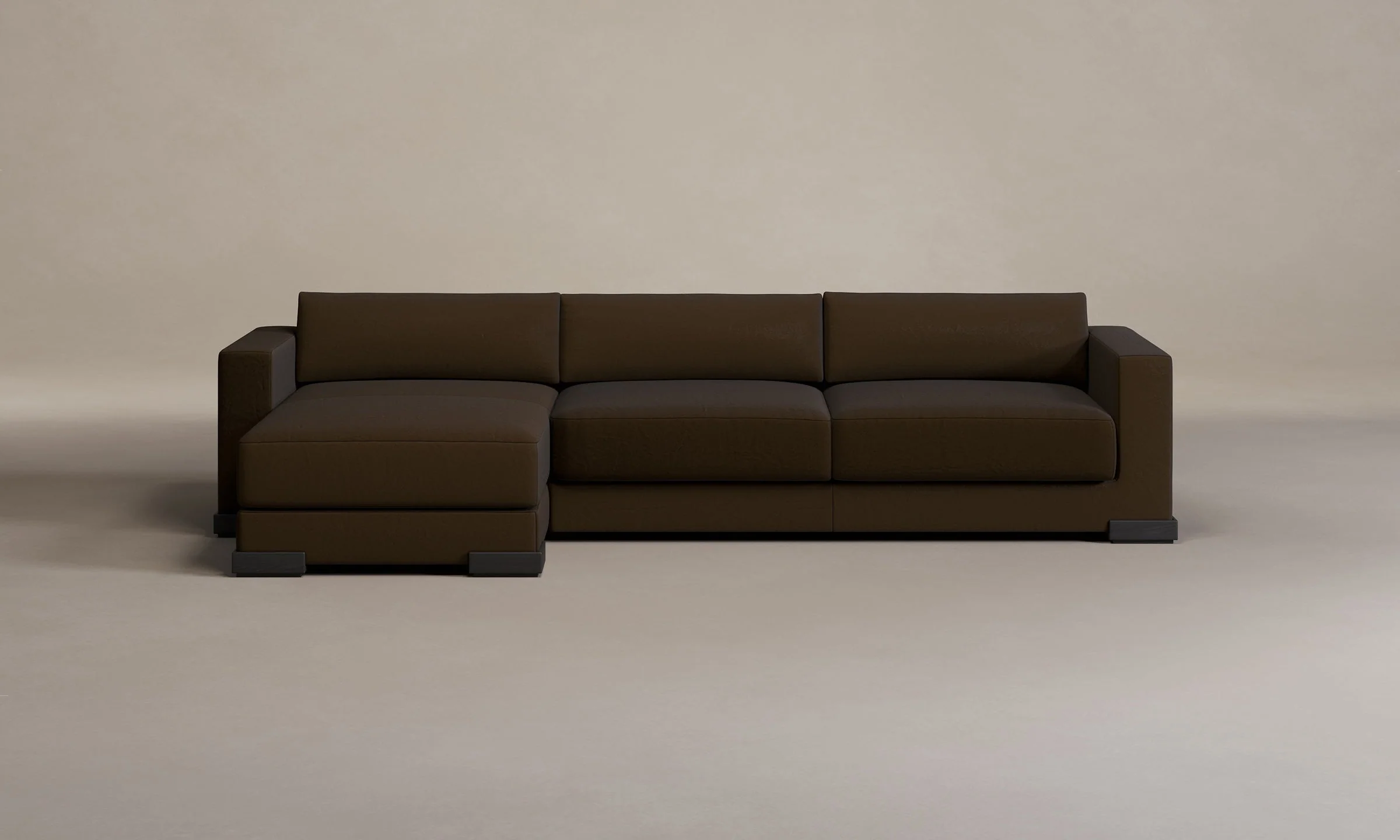 The Blair Sectional - Nubuck Leather Espresso - Image 19