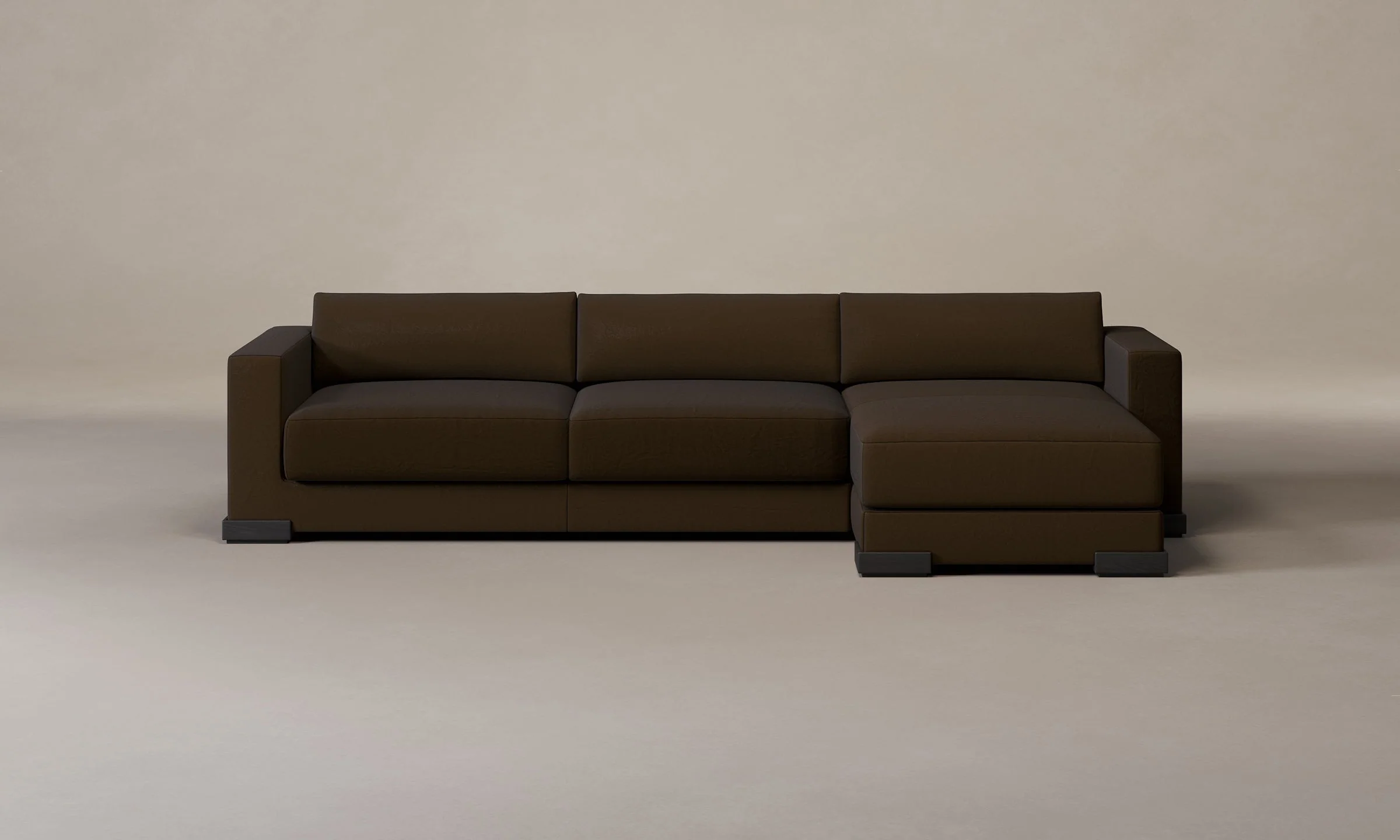 The Blair Sectional - Nubuck Leather Espresso - Image 20