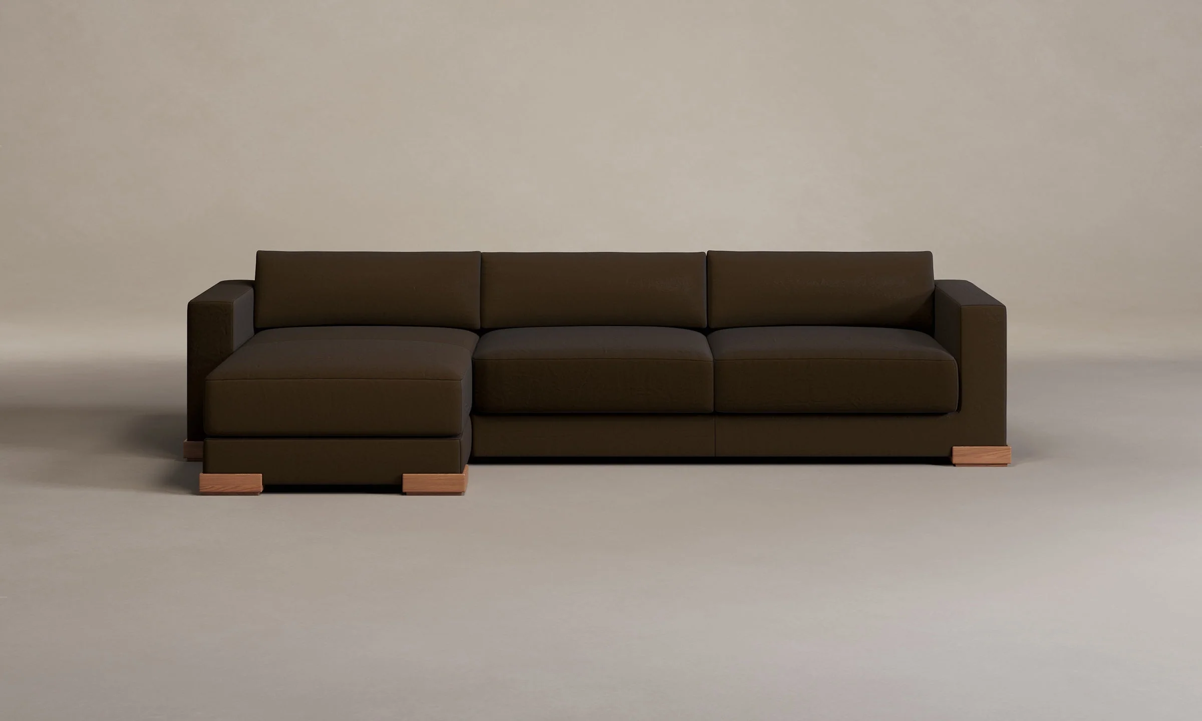 The Blair Sectional - Nubuck Leather Espresso - Image 21