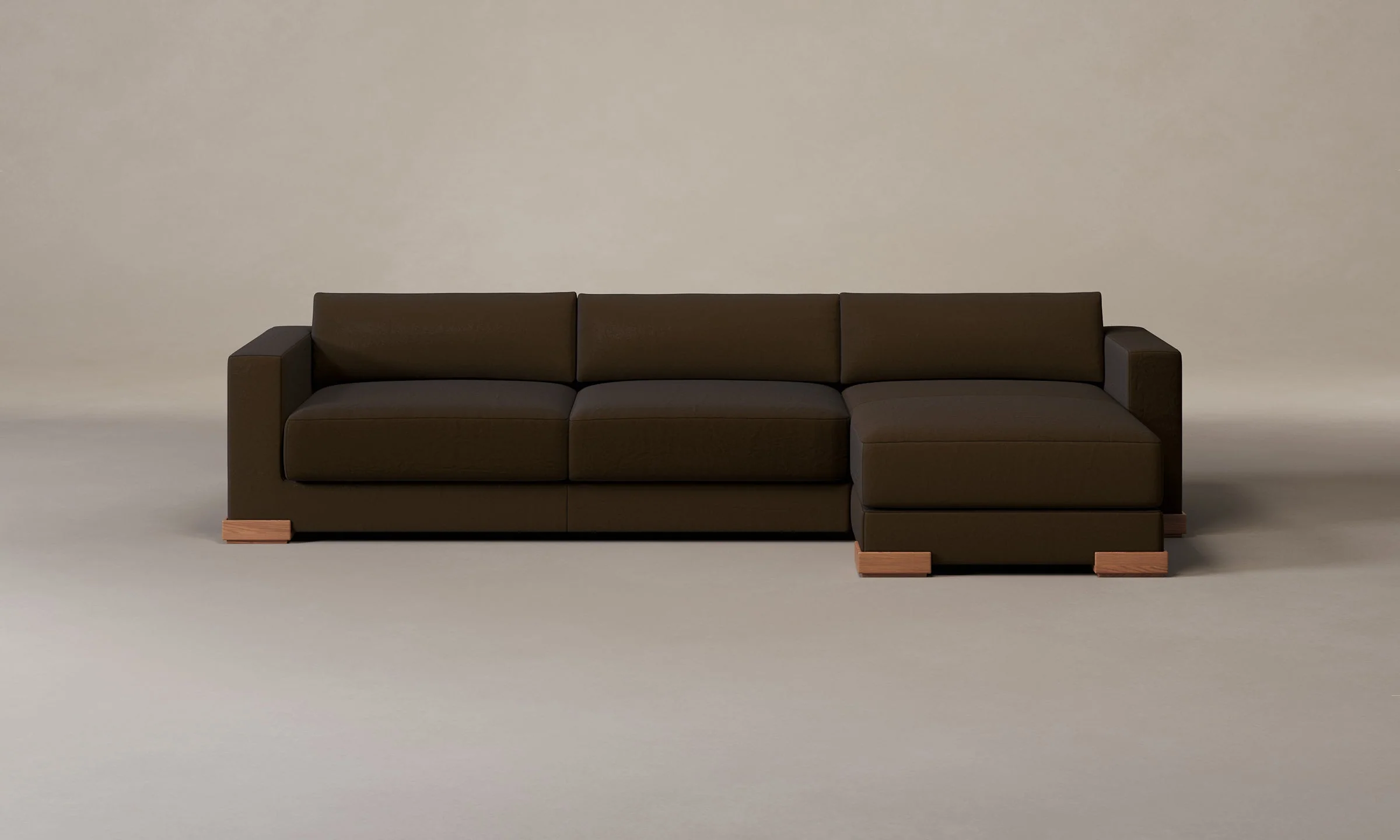 The Blair Sectional - Nubuck Leather Espresso - Image 22