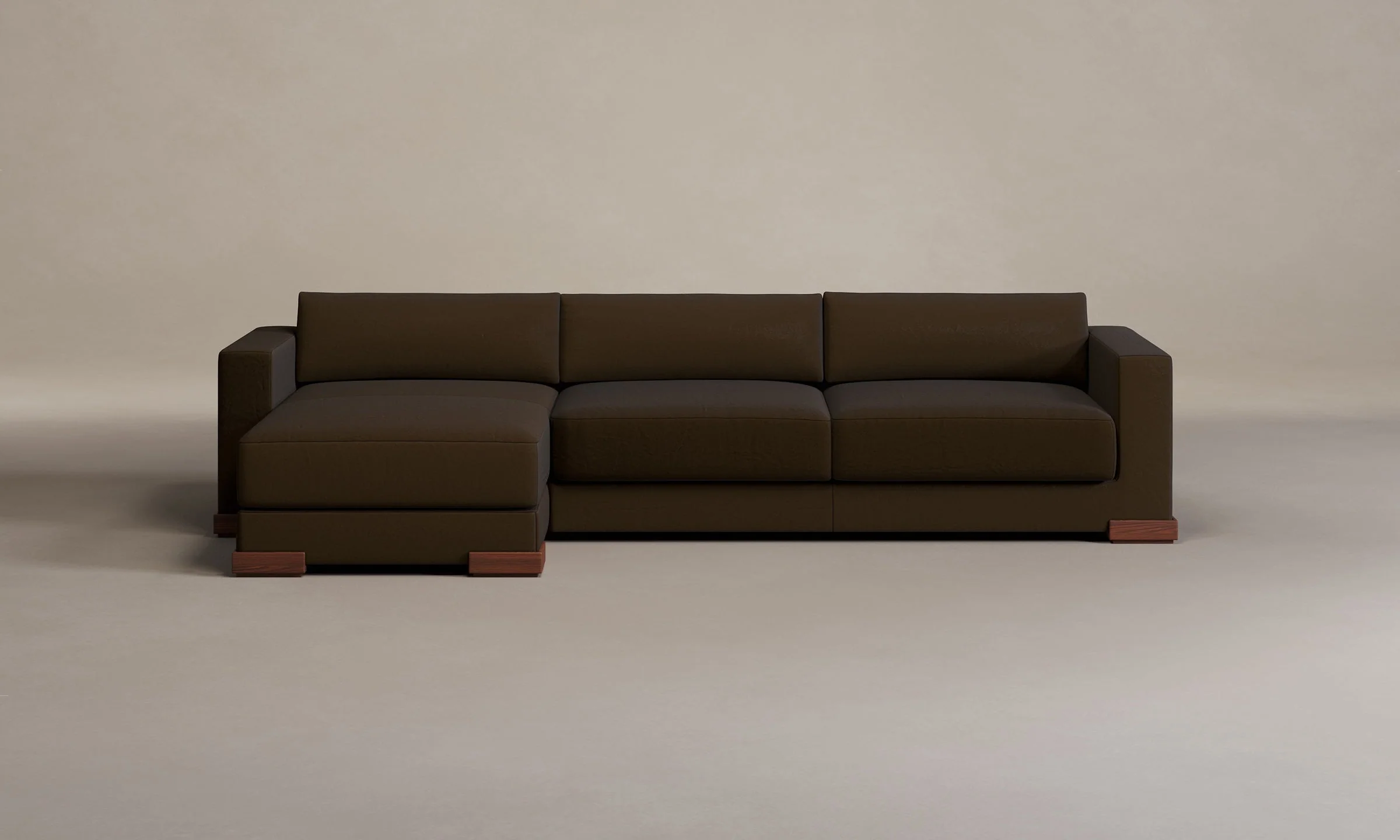 The Blair Sectional - Nubuck Leather Espresso - Image 23