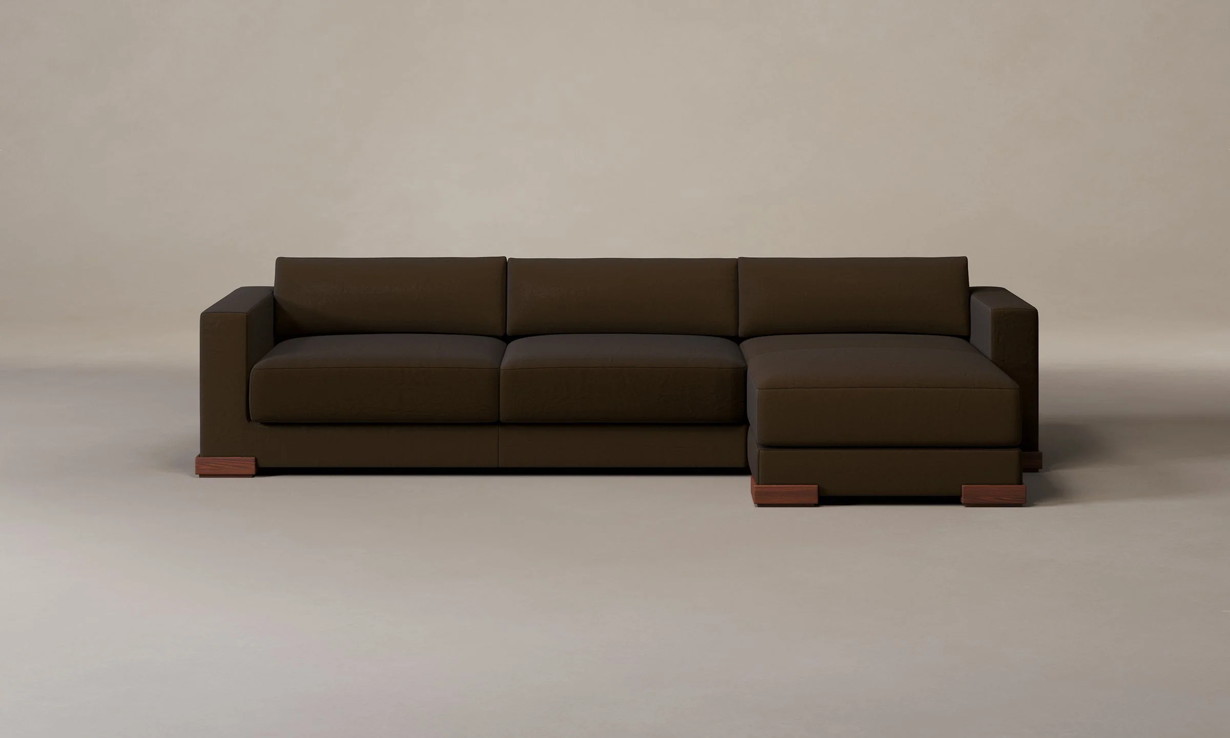 The Blair Sectional - Nubuck Leather Espresso - Image 24