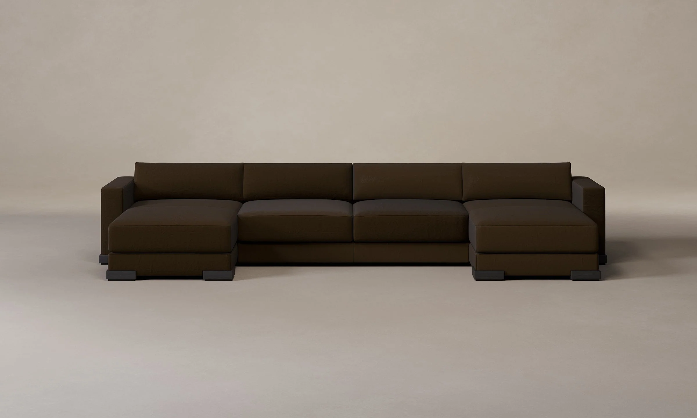 The Blair Sectional - Nubuck Leather Espresso - Image 26