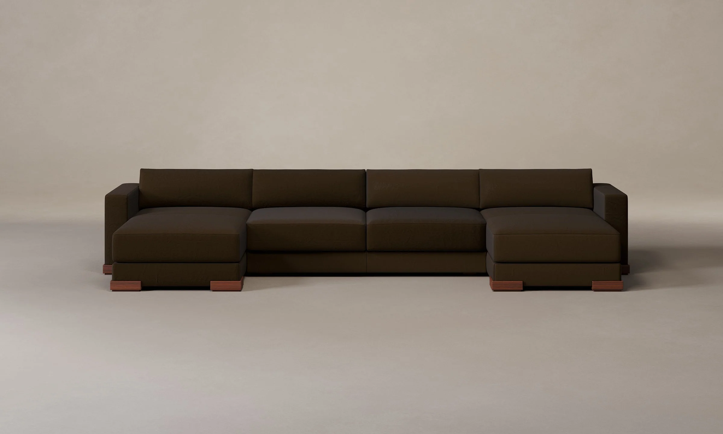 The Blair Sectional - Nubuck Leather Espresso - Image 28