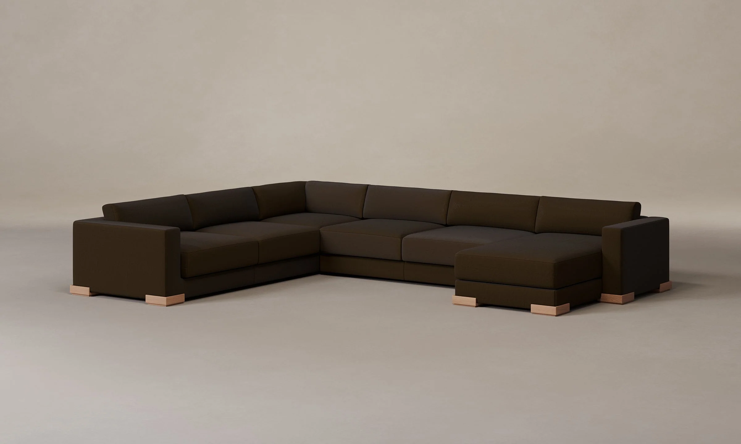 The Blair Sectional - Nubuck Leather Espresso - Image 29