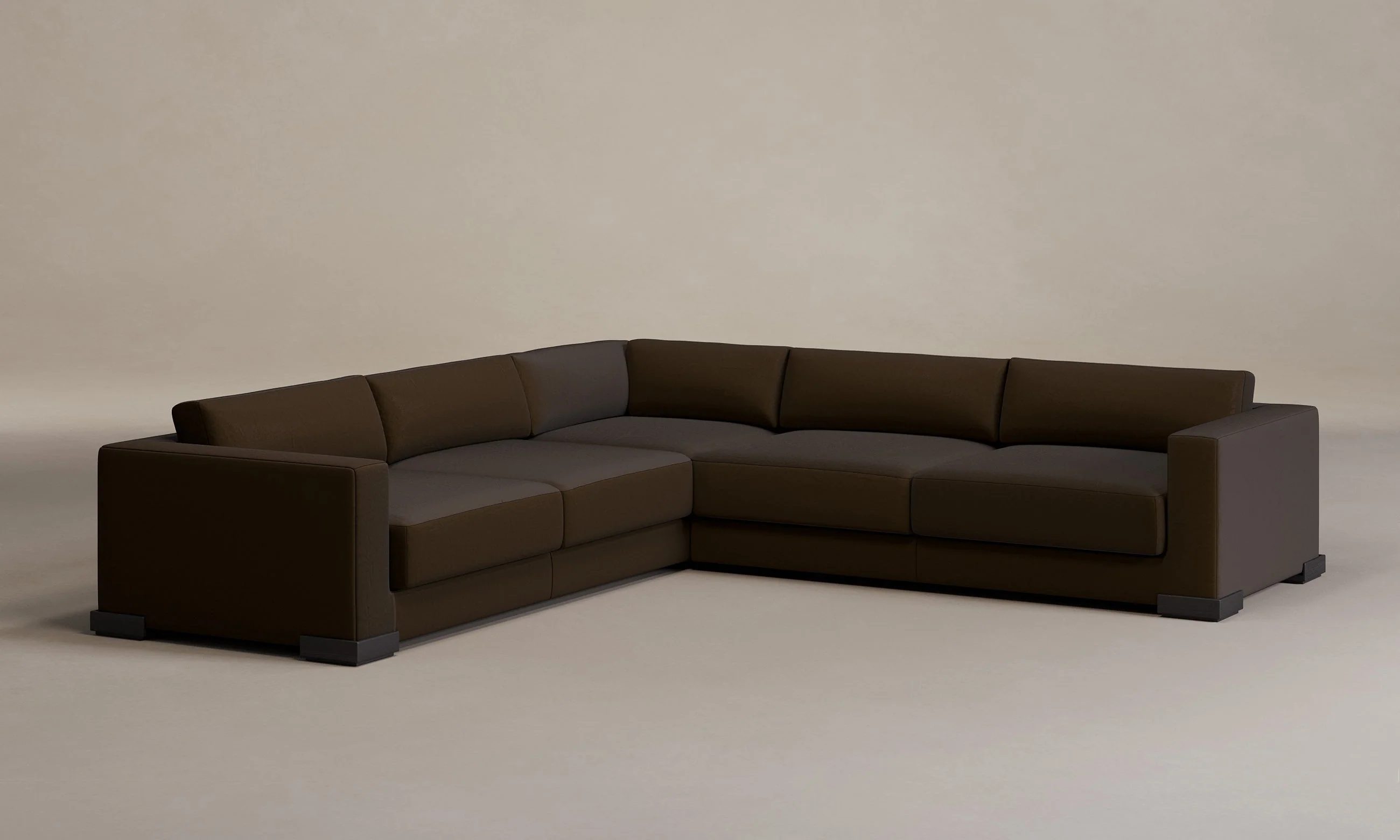 The Blair Sectional - Nubuck Leather Espresso - Image 3