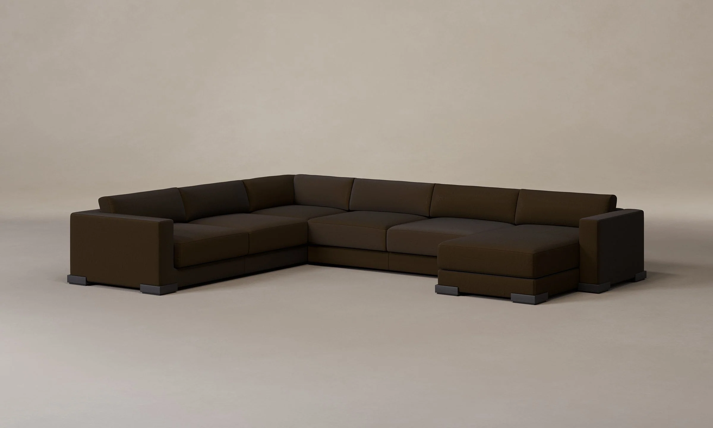 The Blair Sectional - Nubuck Leather Espresso - Image 31