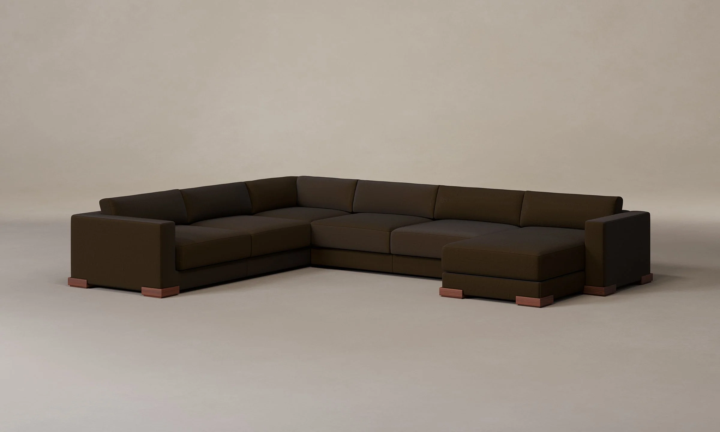 The Blair Sectional - Nubuck Leather Espresso - Image 35