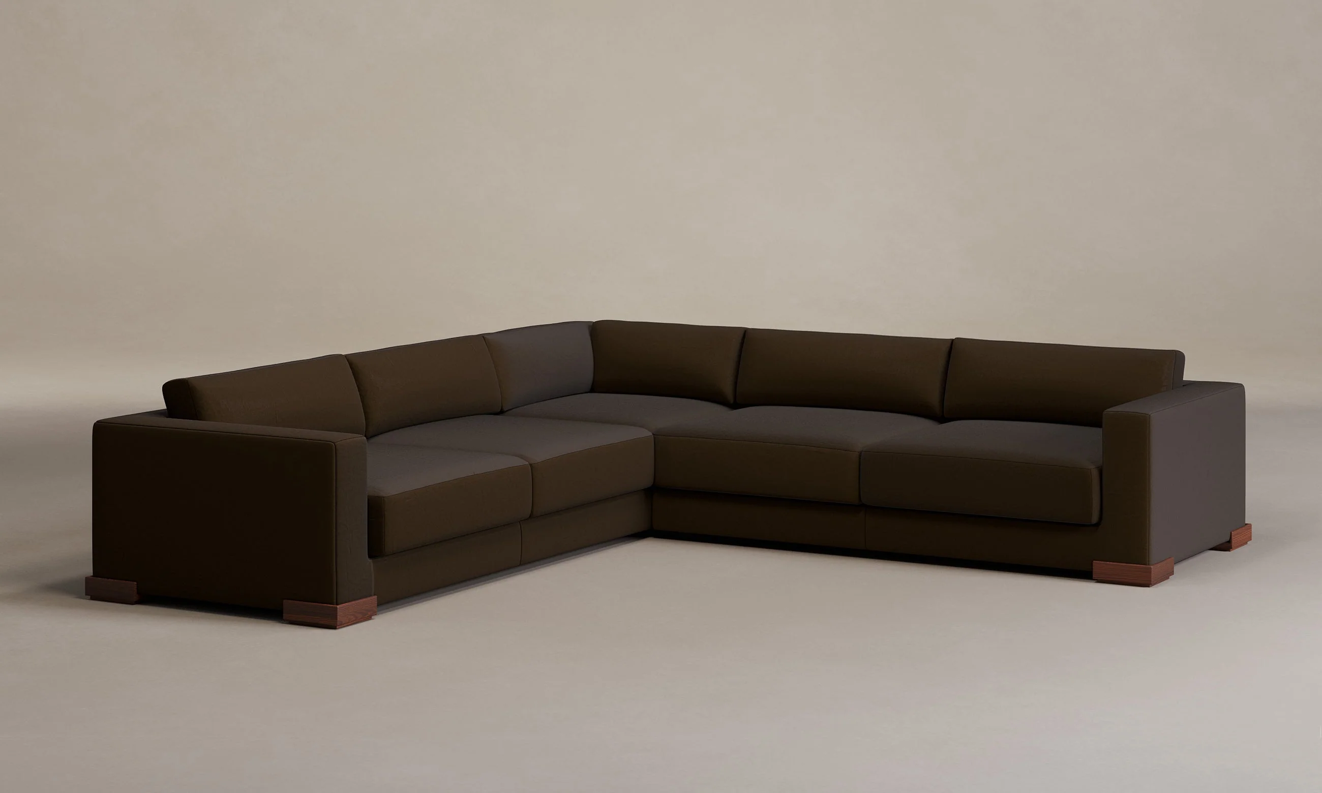 The Blair Sectional - Nubuck Leather Espresso - Image 7