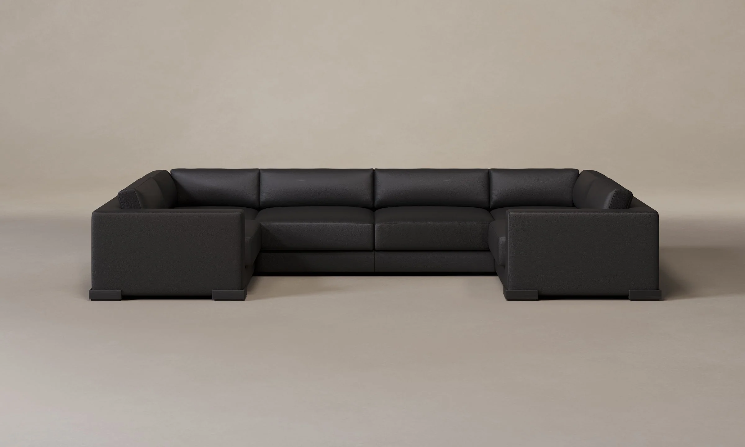 The Blair Sectional - Pebbled Leather Ink - Image 16