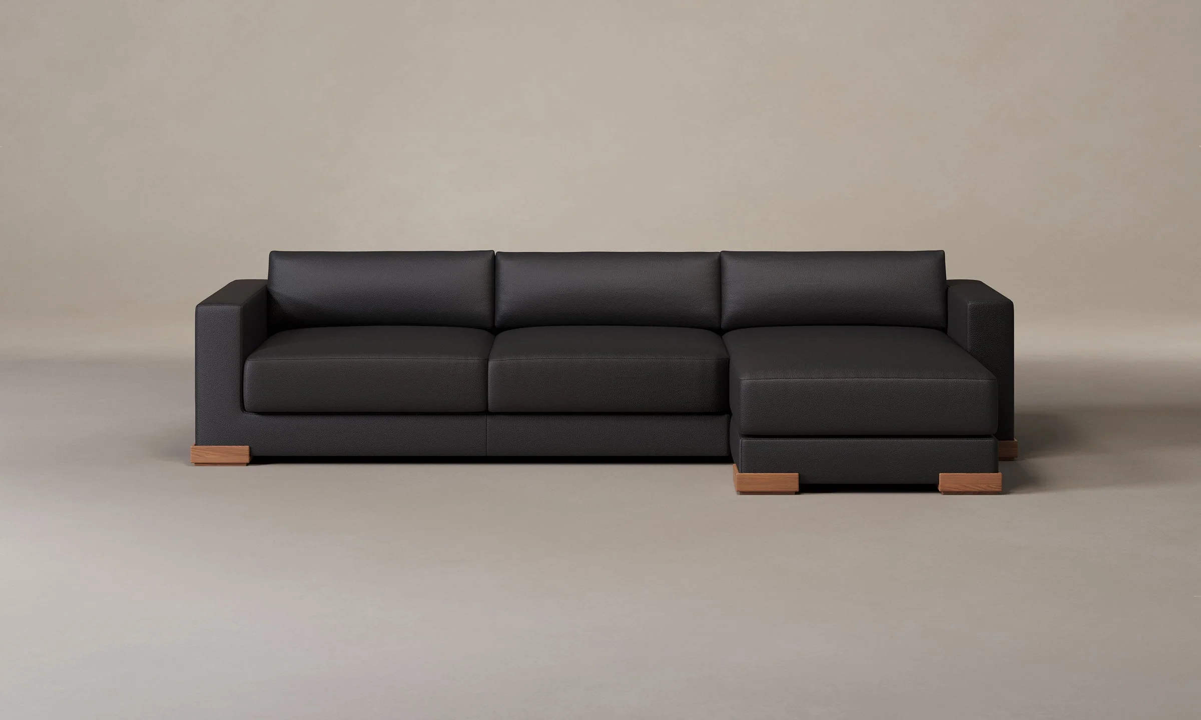 The Blair Sectional - Pebbled Leather Ink - Image 22
