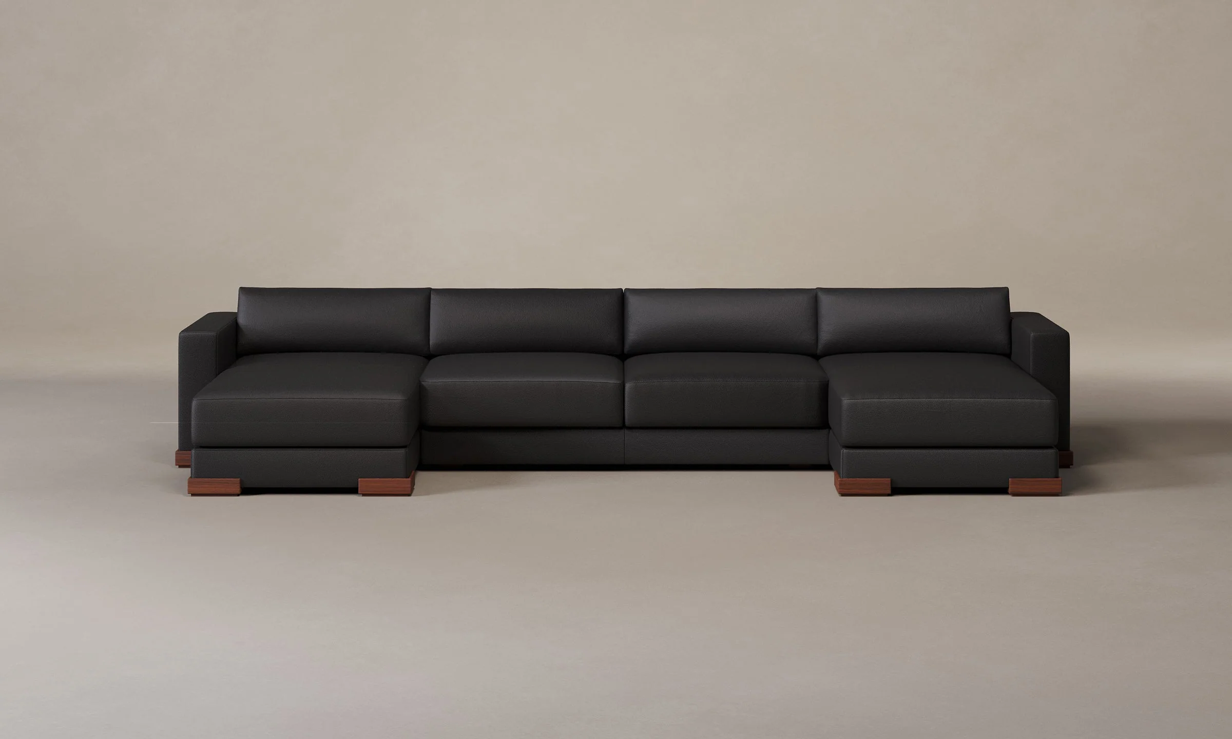 The Blair Sectional - Pebbled Leather Ink - Image 28
