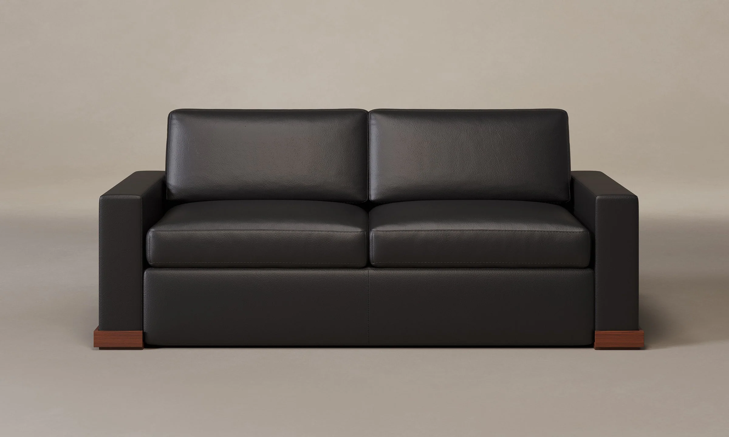 The Blair Sleeper Sofa - Costa Leather Jet - Image 4