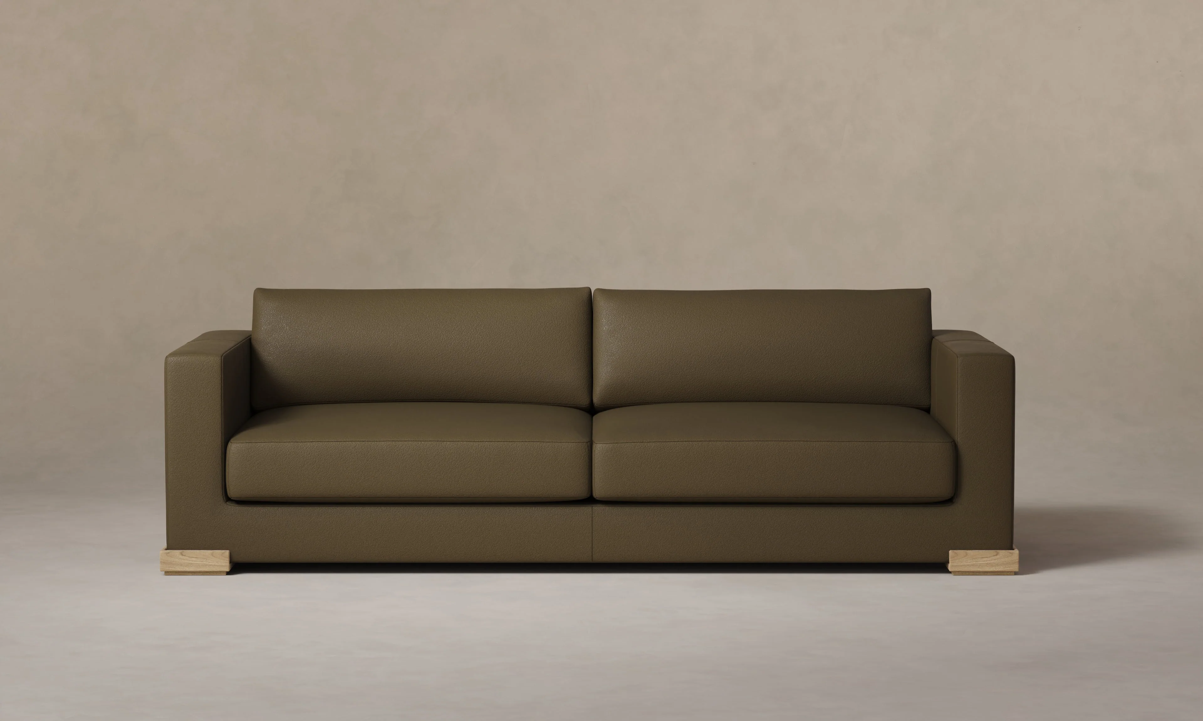 The Blair Sofa - Pebbled Leather Truffle - Image 4