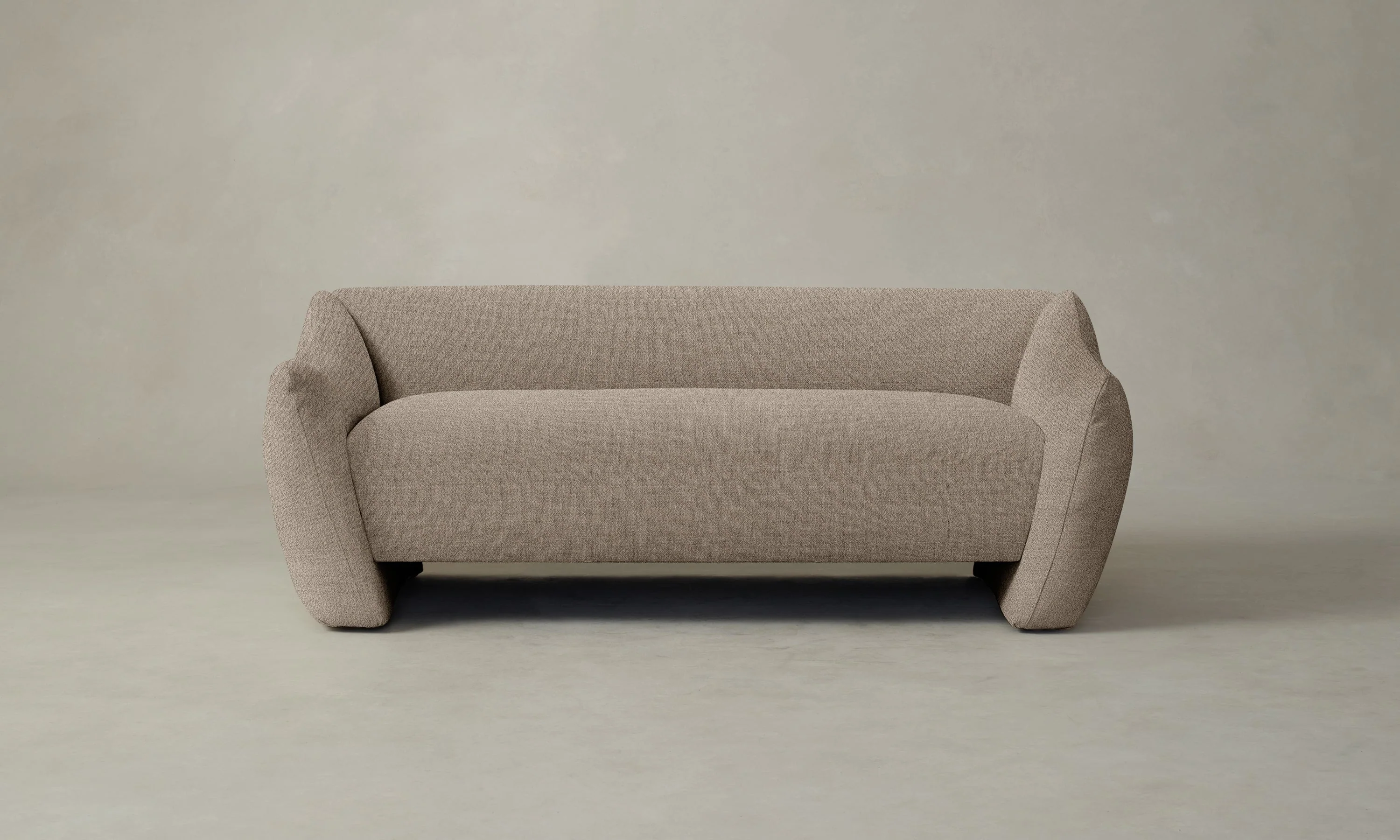 The Bond Settee - Performance Textural Weave Earthen