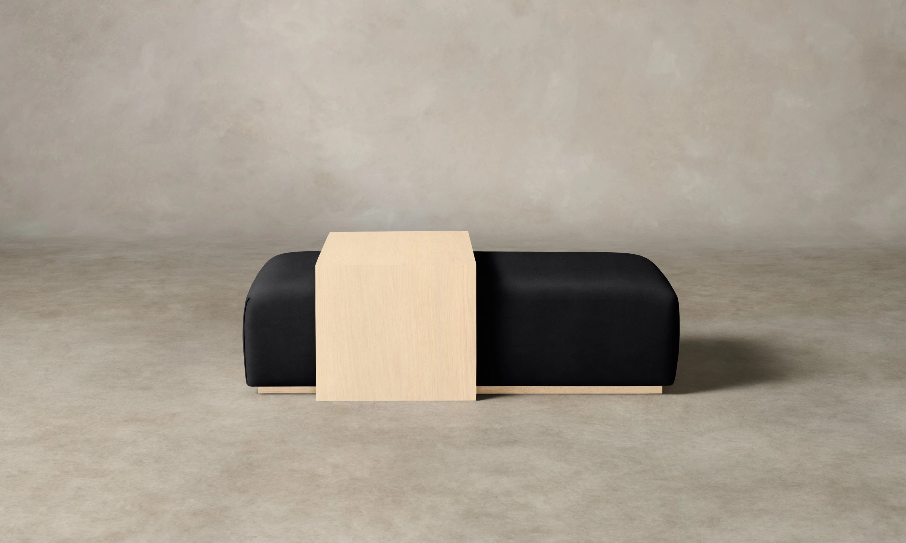 The Bowery Ottoman - Costa Leather Jet - Image 4