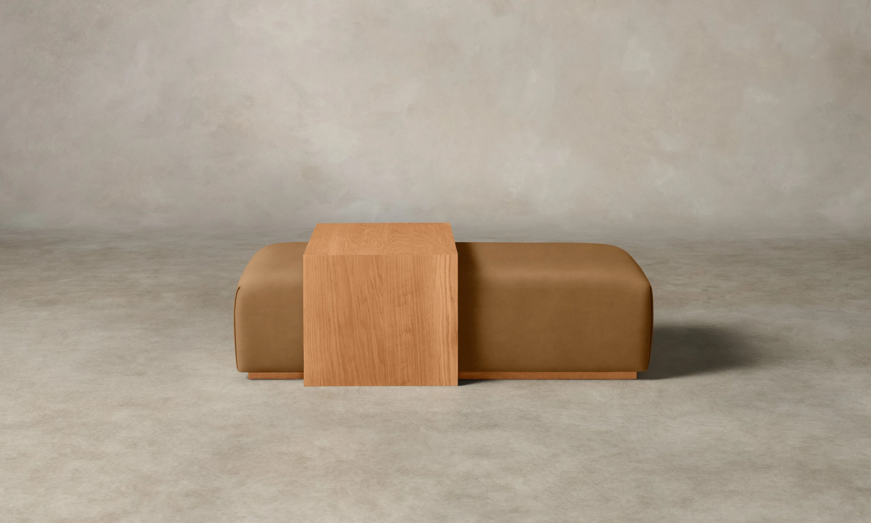 The Bowery Ottoman - Costa Leather Nutmeg - Image 5